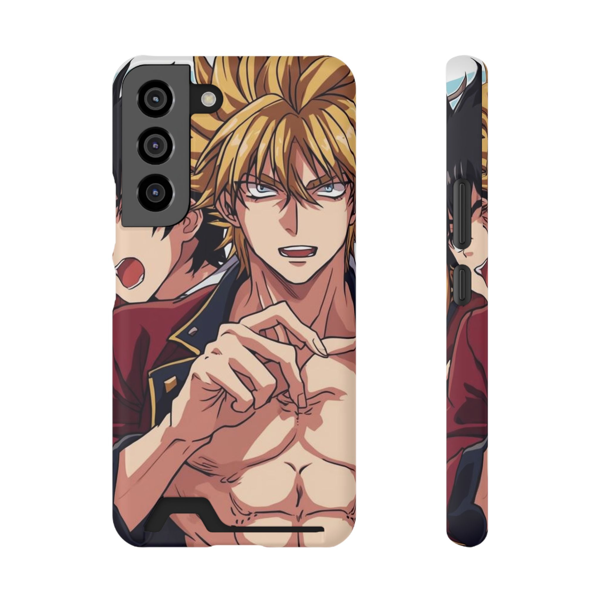 Anime Phone Case with Card Holder - Stylish & Functional Design