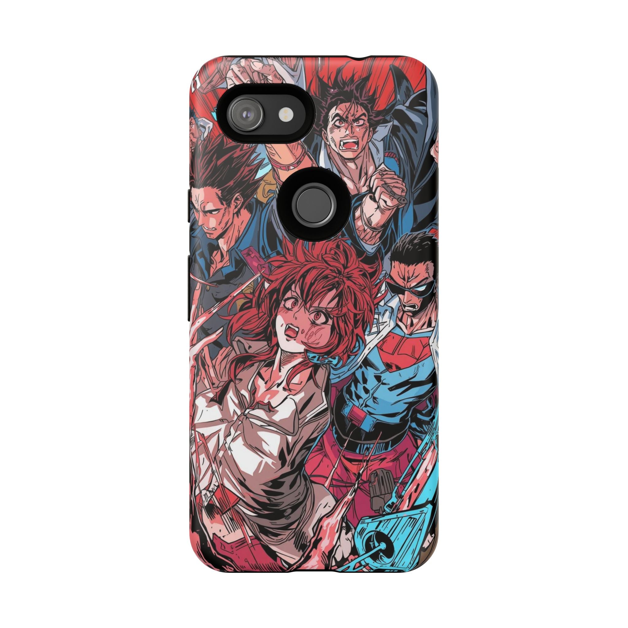 Anime-Inspired Tough Phone Case with Bold Characters