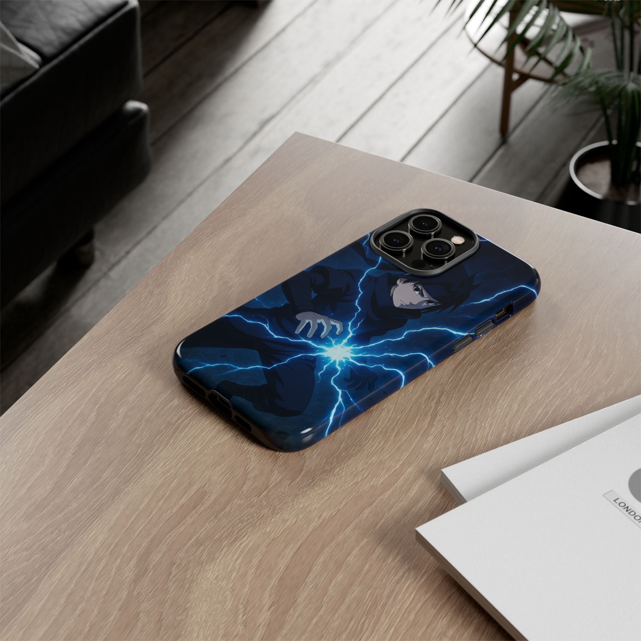 Anime Lightning Phone Case for Sasuke Fans