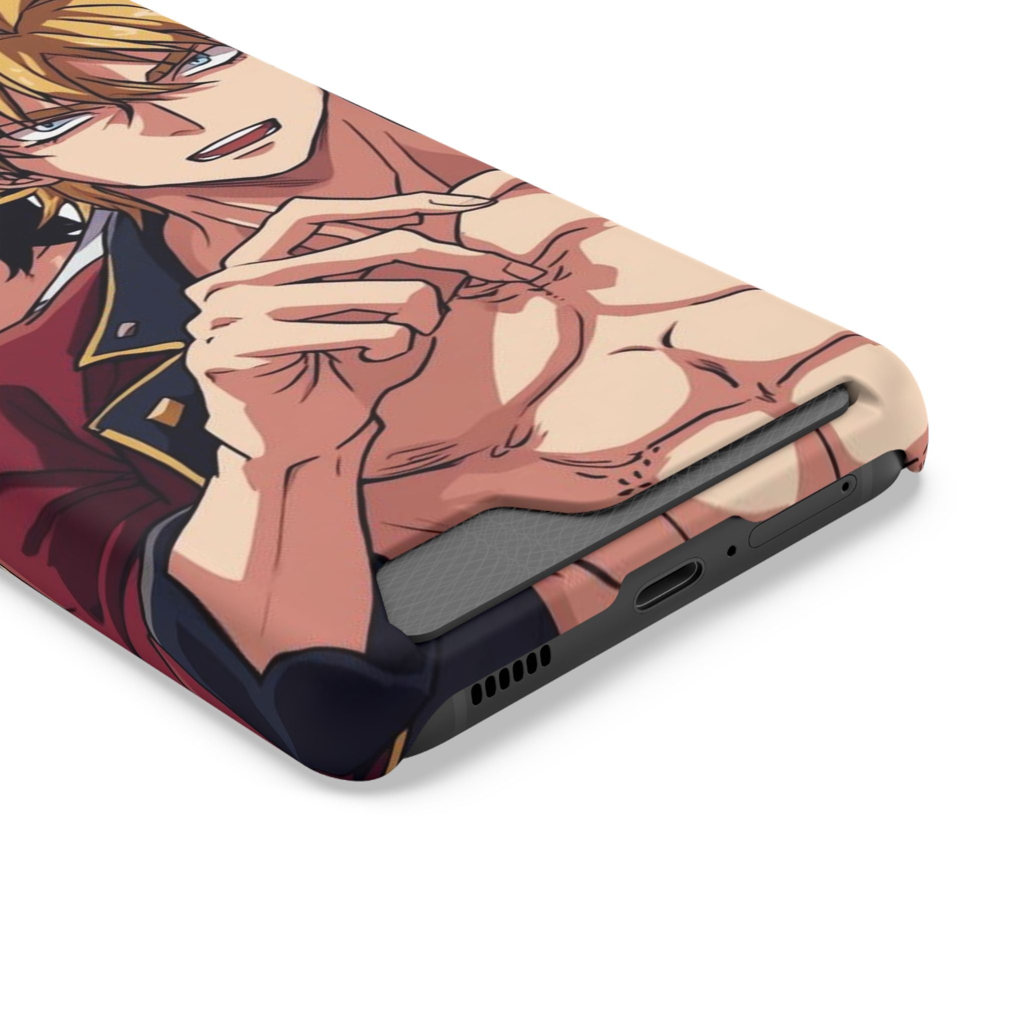Anime Phone Case with Card Holder - Stylish & Functional Design