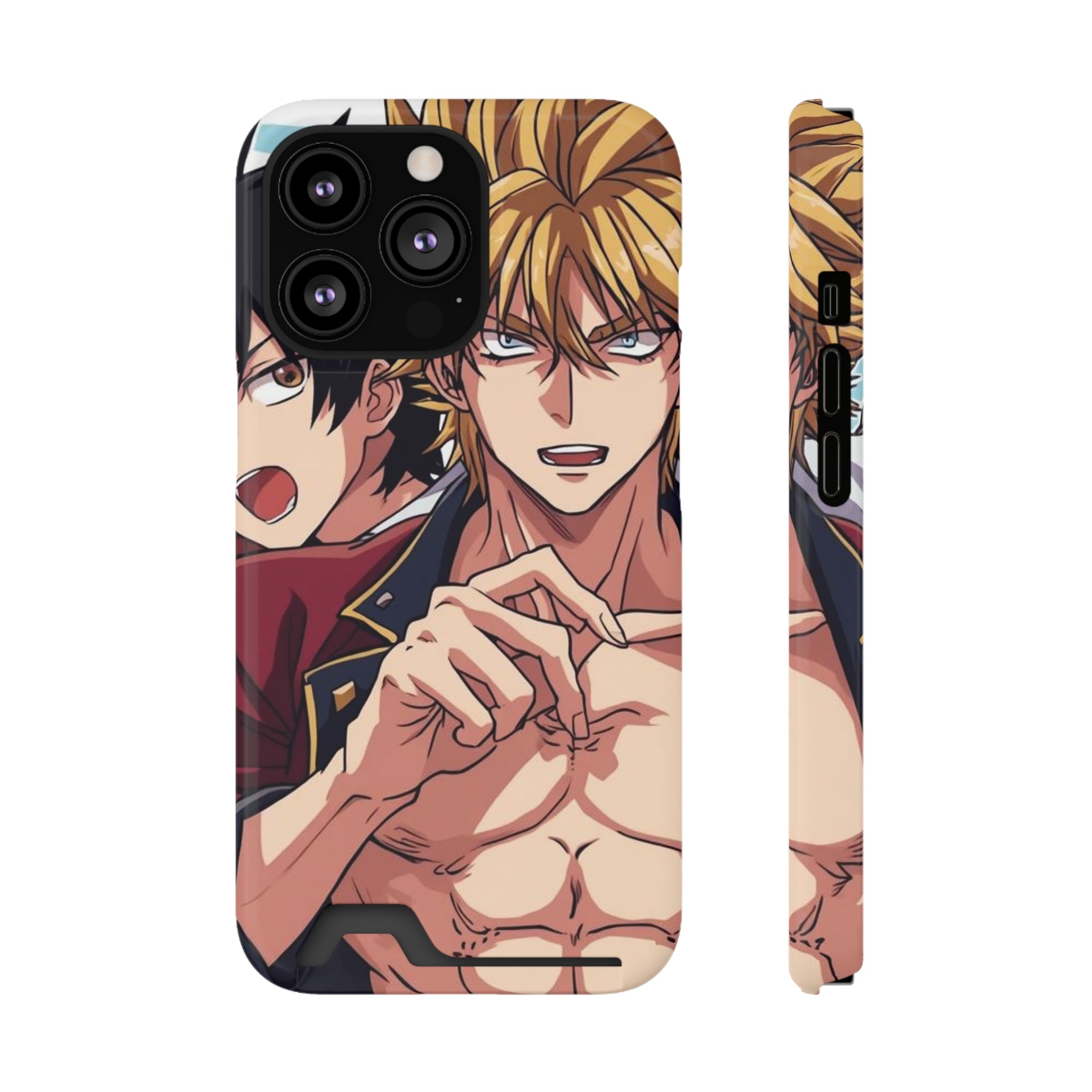 Anime Phone Case with Card Holder - Stylish & Functional Design