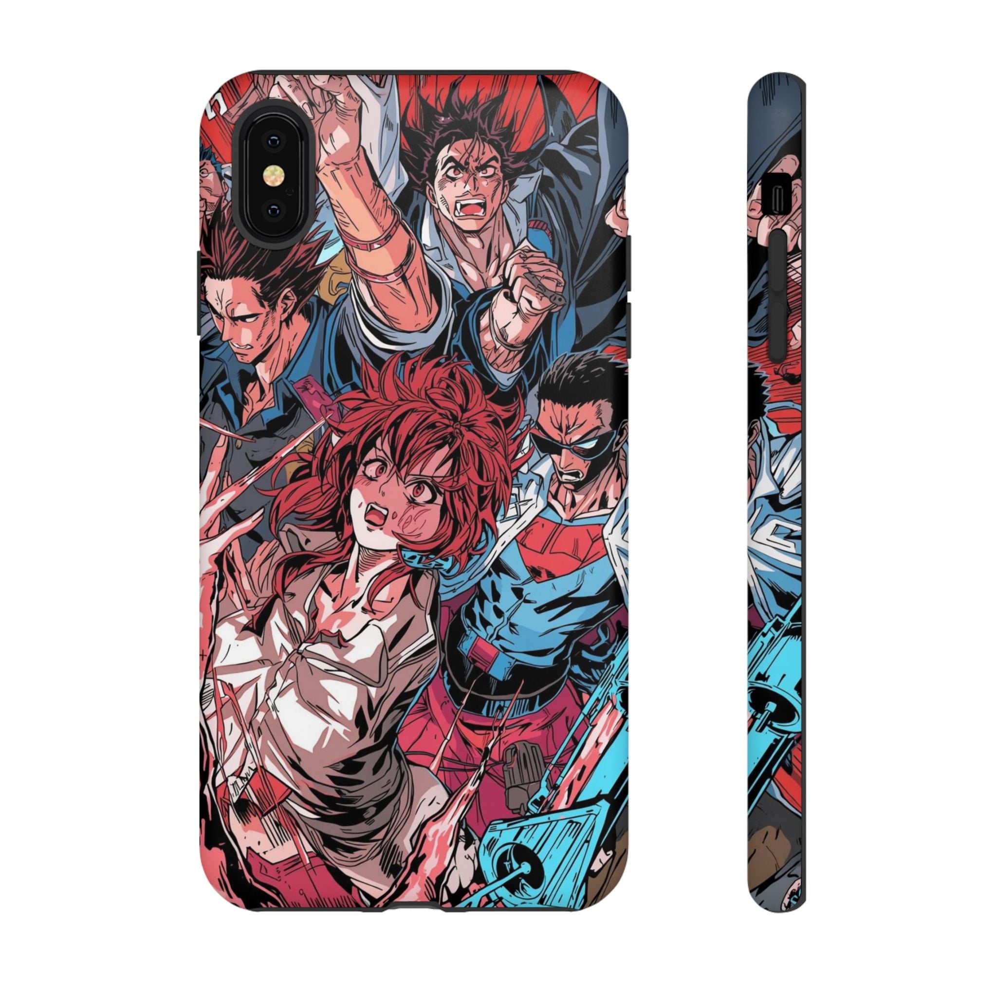 Anime-Inspired Tough Phone Case with Bold Characters