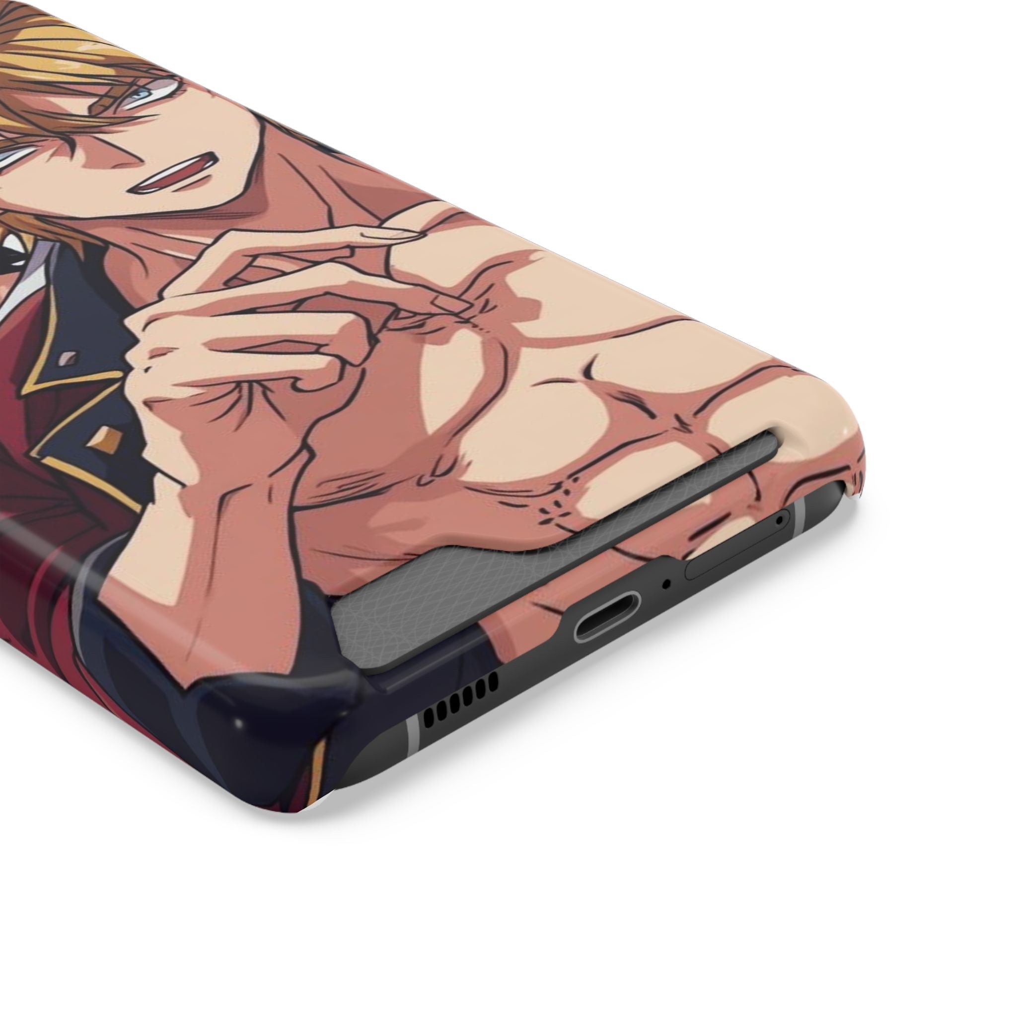 Anime Phone Case with Card Holder - Stylish & Functional Design