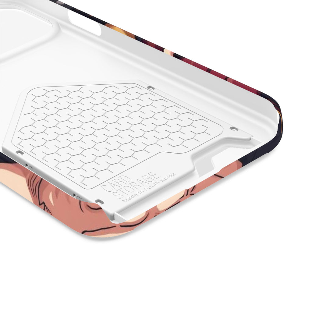 Anime Phone Case with Card Holder - Stylish & Functional Design