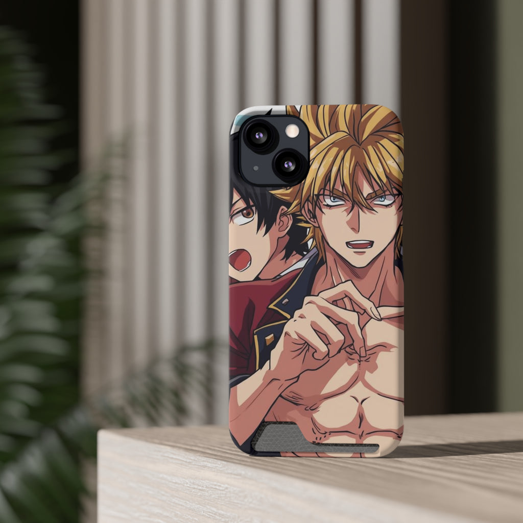 Anime Phone Case with Card Holder - Stylish & Functional Design