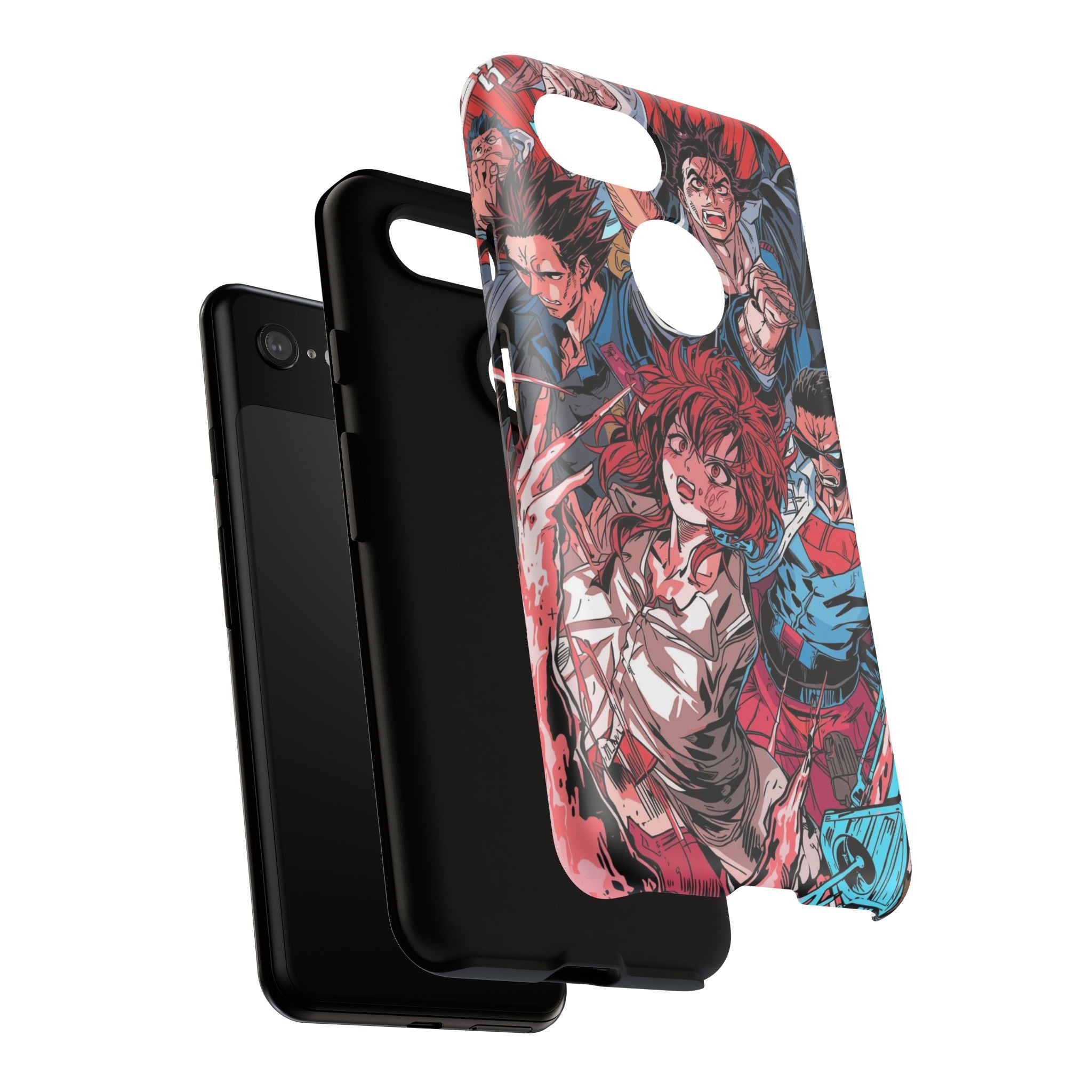 Anime-Inspired Tough Phone Case with Bold Characters