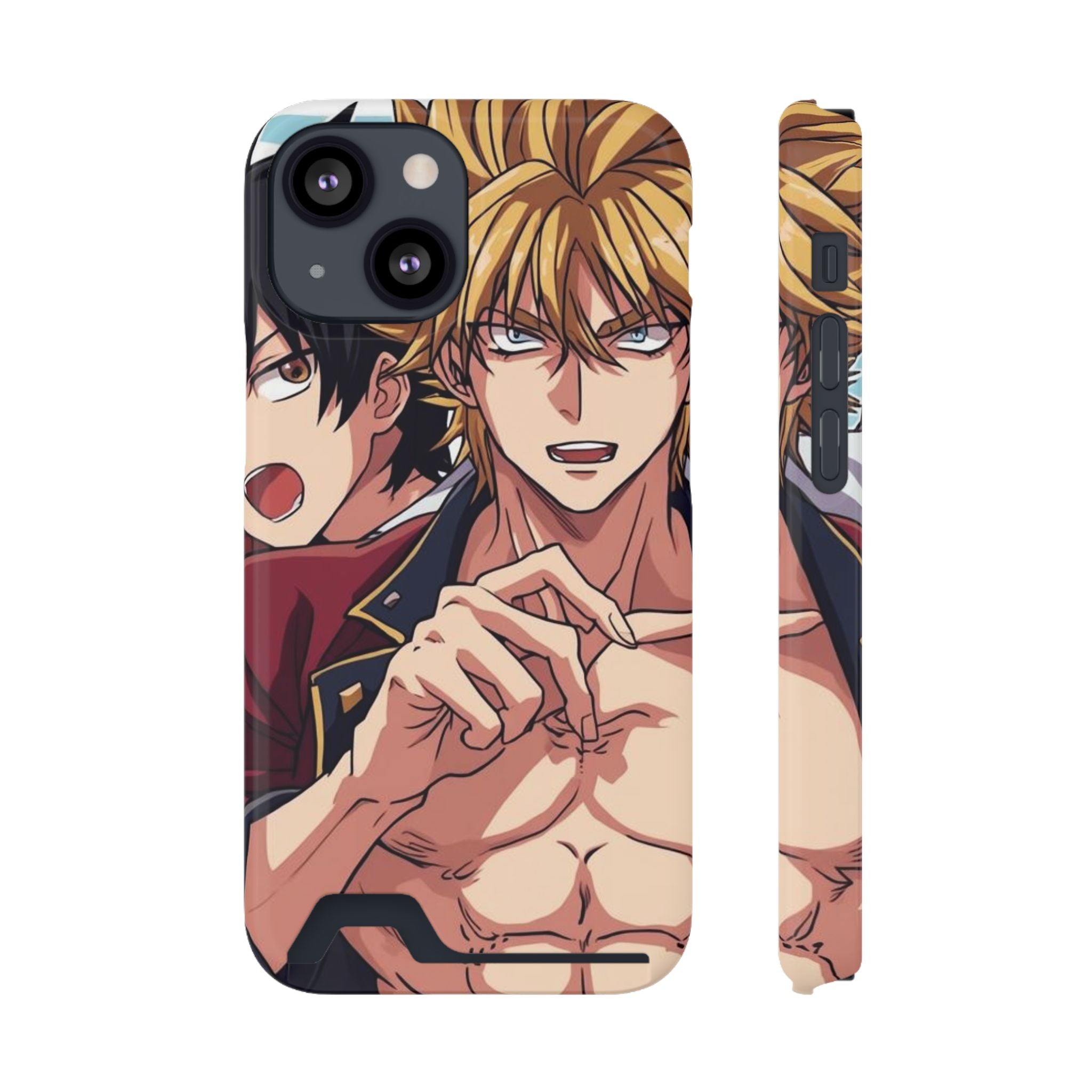 Anime Phone Case with Card Holder - Stylish & Functional Design