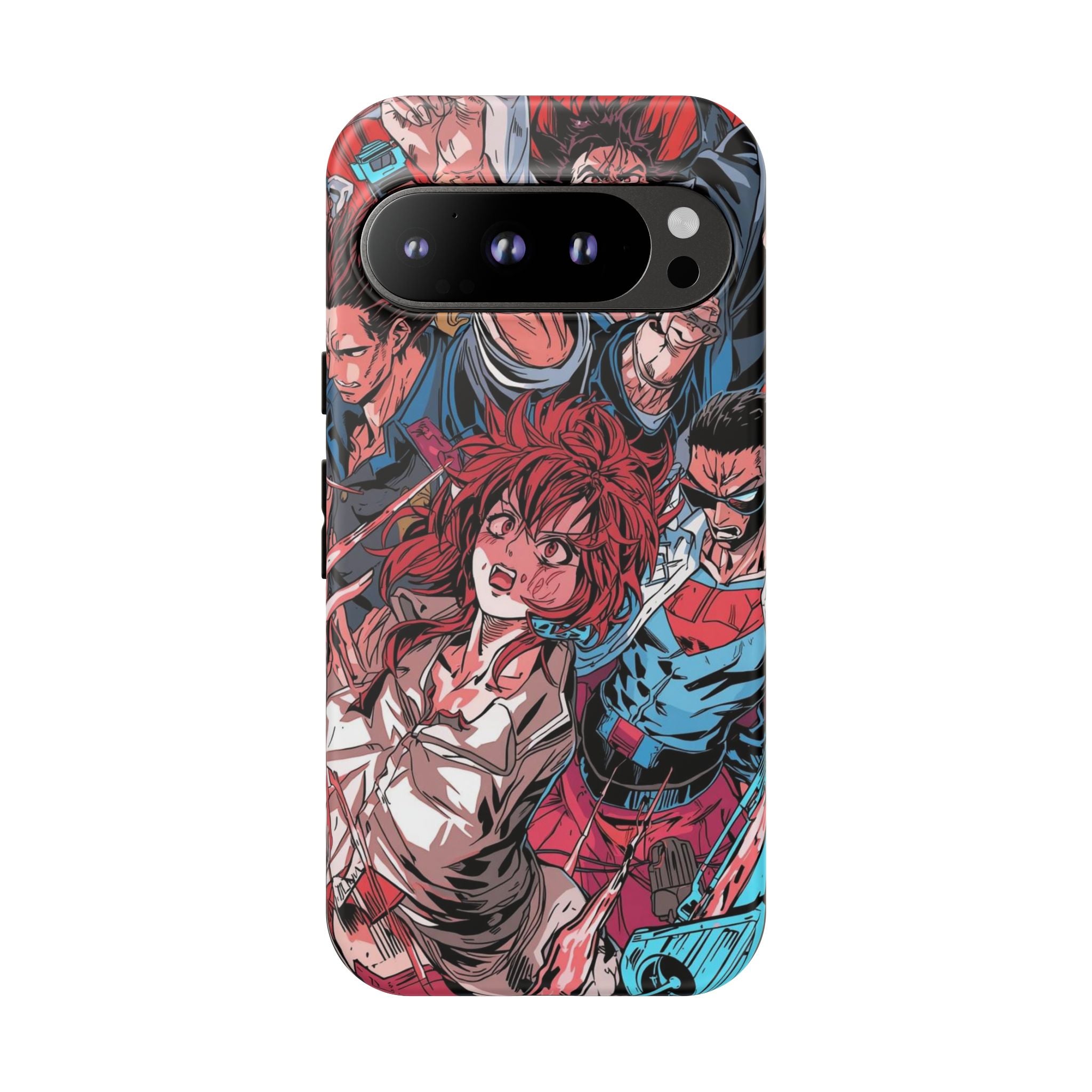 Anime-Inspired Tough Phone Case with Bold Characters
