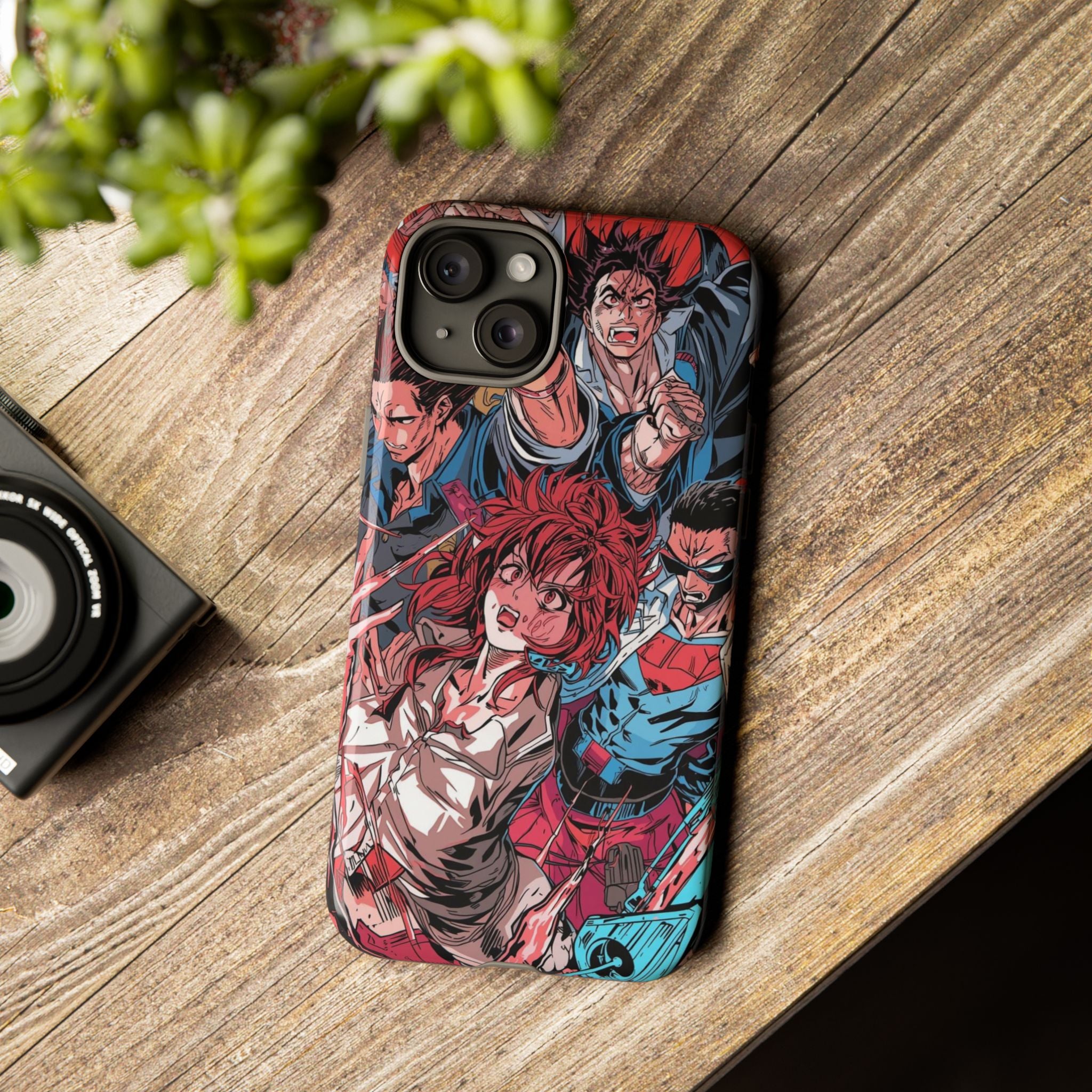 Anime-Inspired Tough Phone Case with Bold Characters