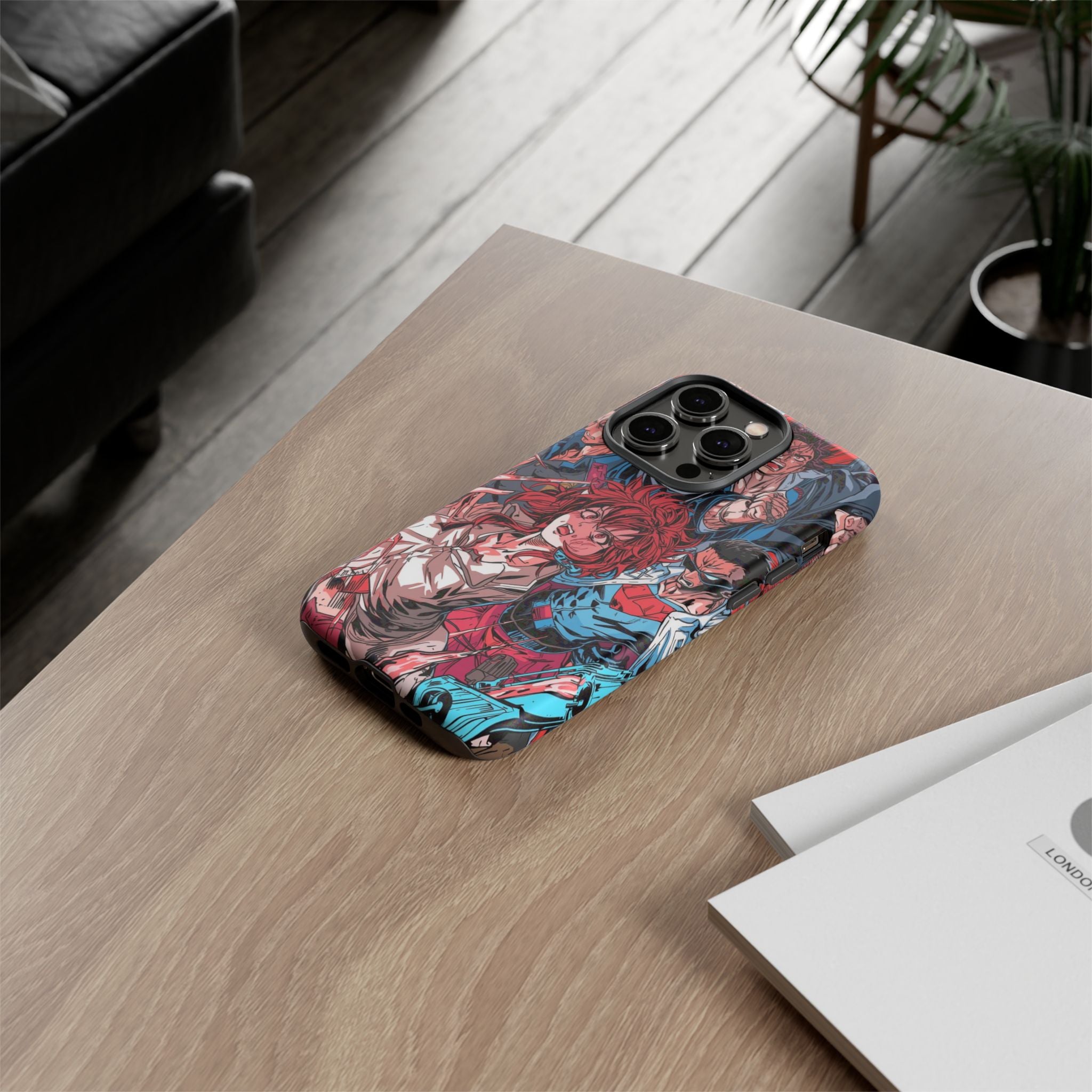 Anime-Inspired Tough Phone Case with Bold Characters