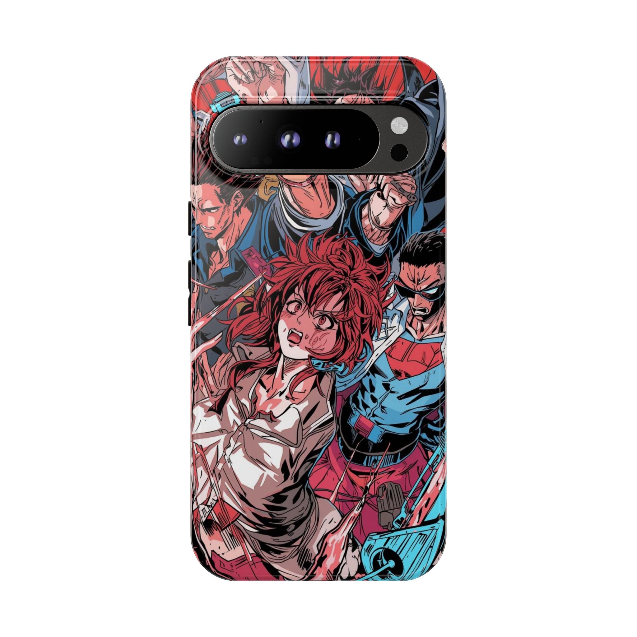 Anime-Inspired Tough Phone Case with Bold Characters