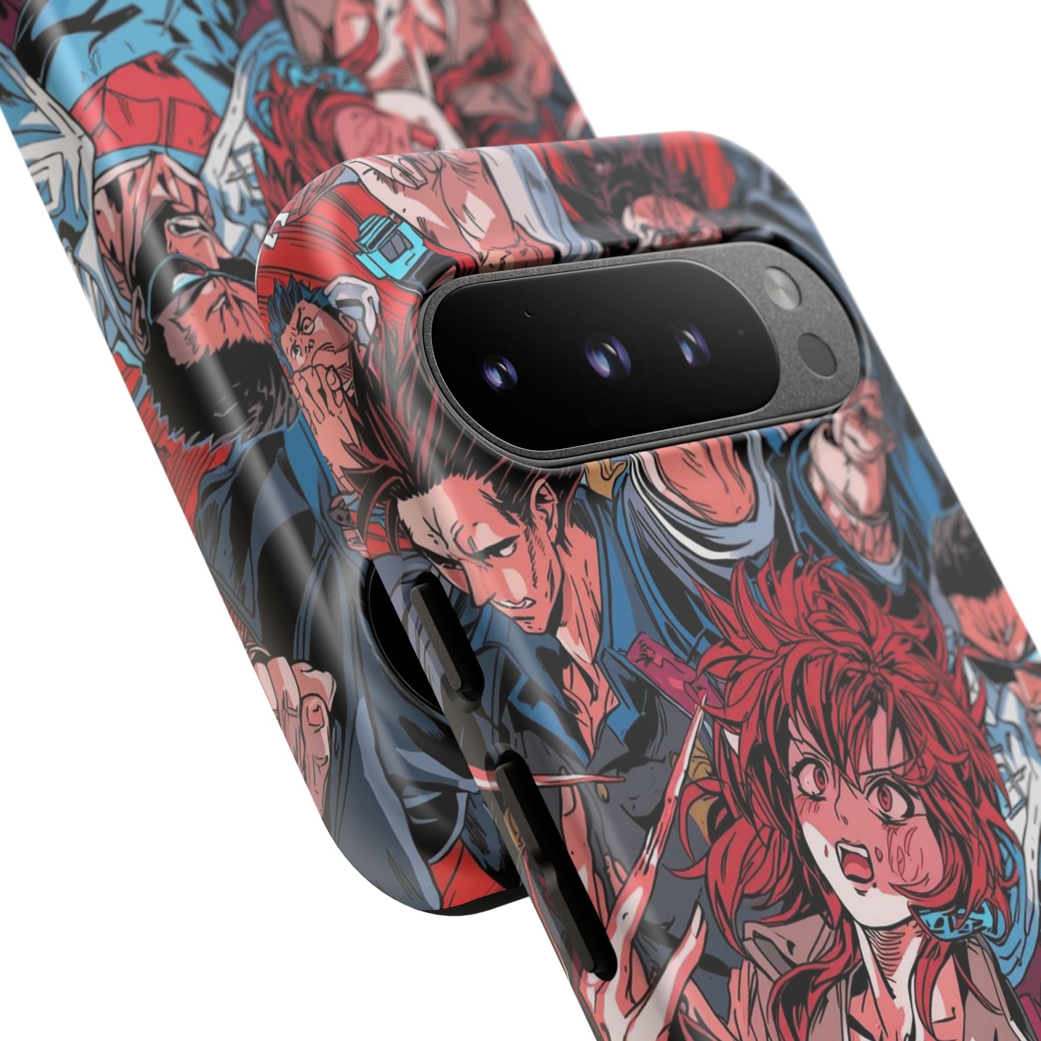 Anime-Inspired Tough Phone Case with Bold Characters