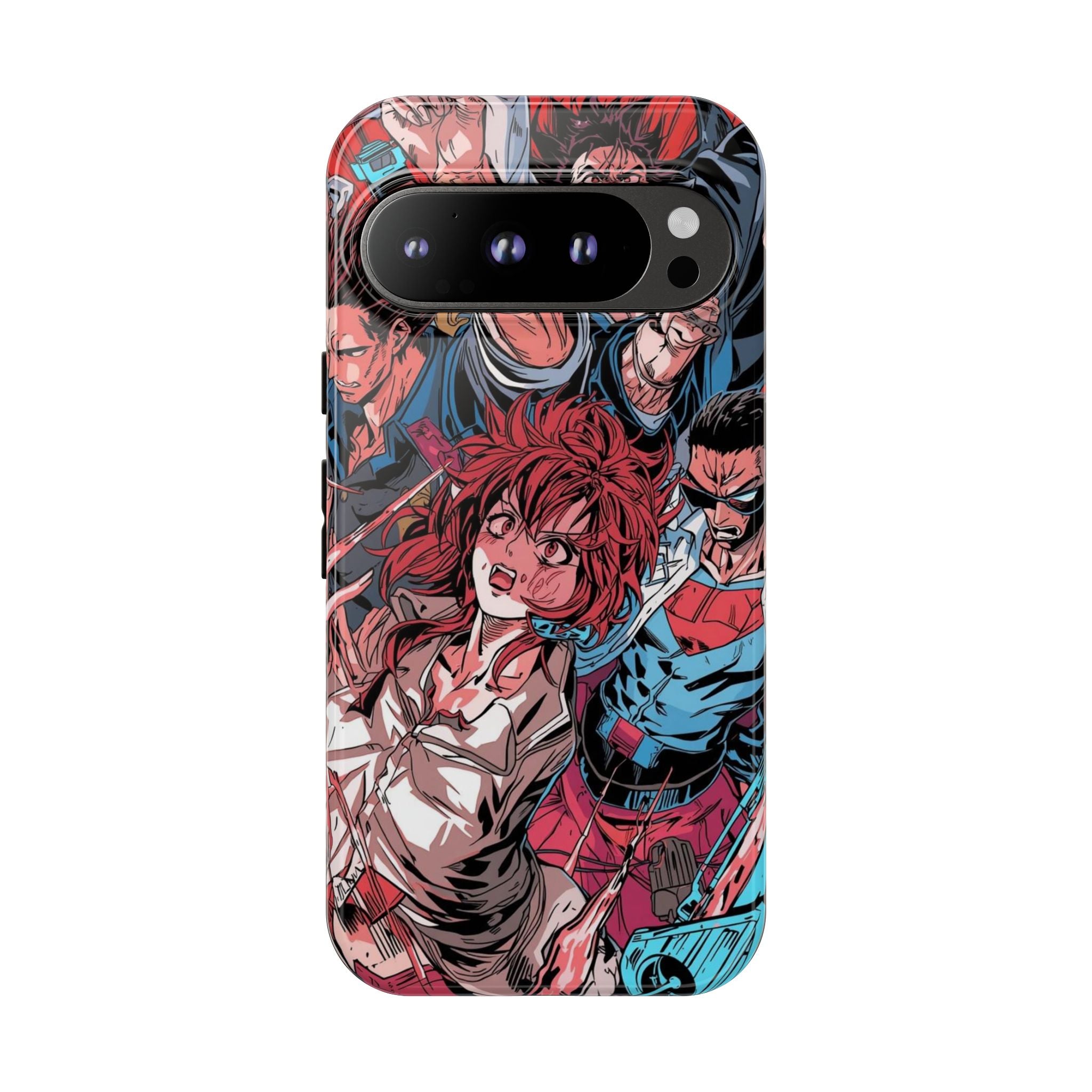 Anime-Inspired Tough Phone Case with Bold Characters