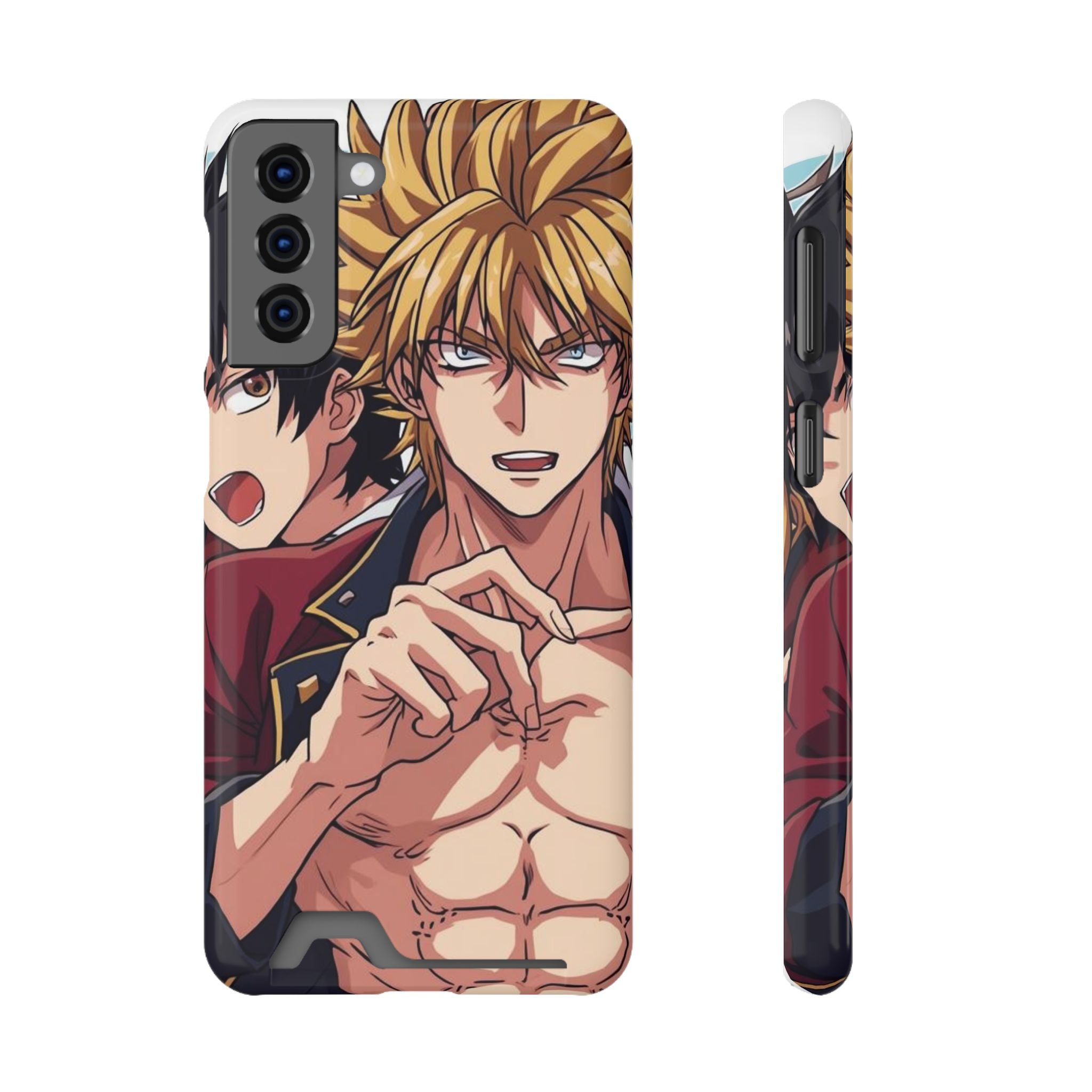 Anime Phone Case with Card Holder - Stylish & Functional Design
