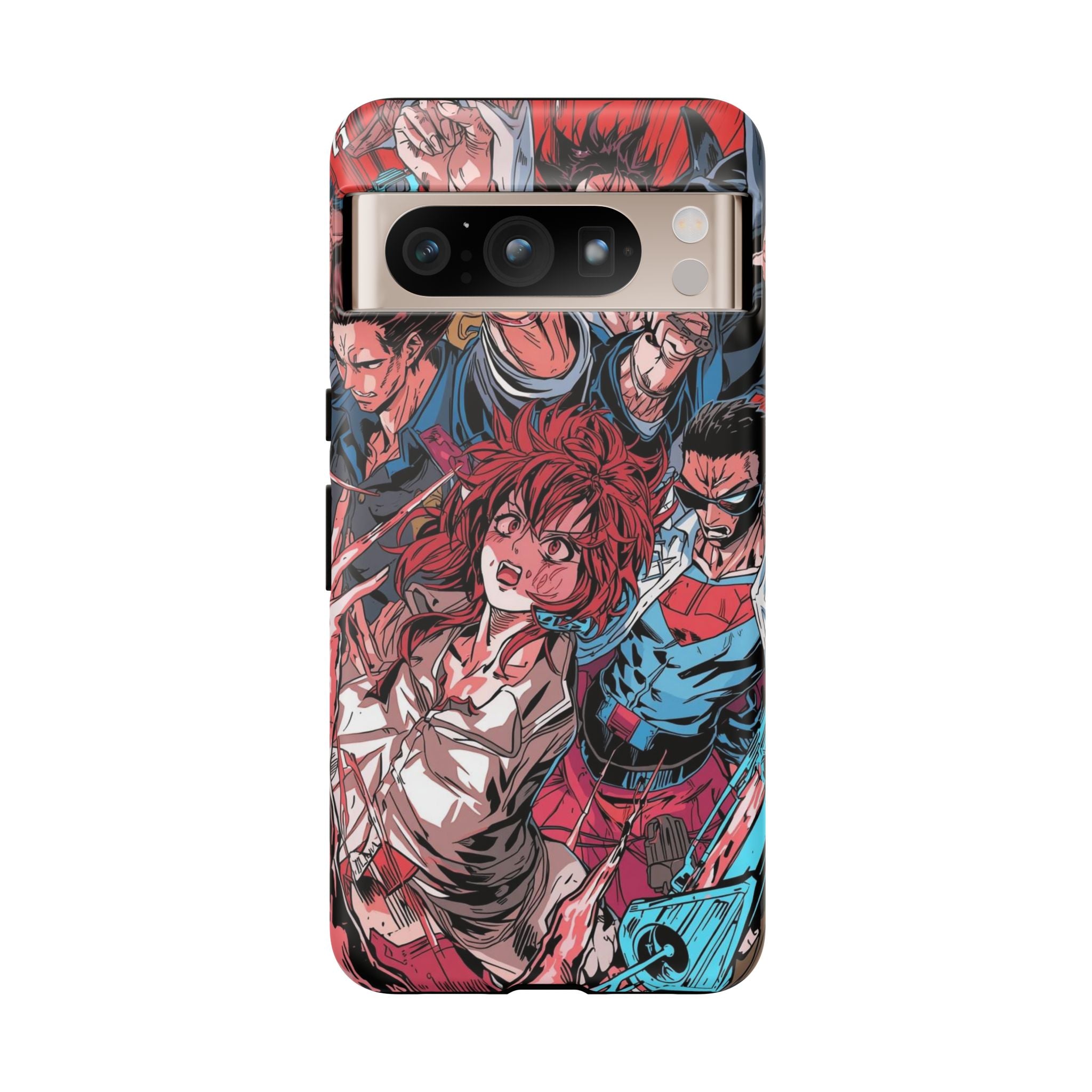 Anime-Inspired Tough Phone Case with Bold Characters