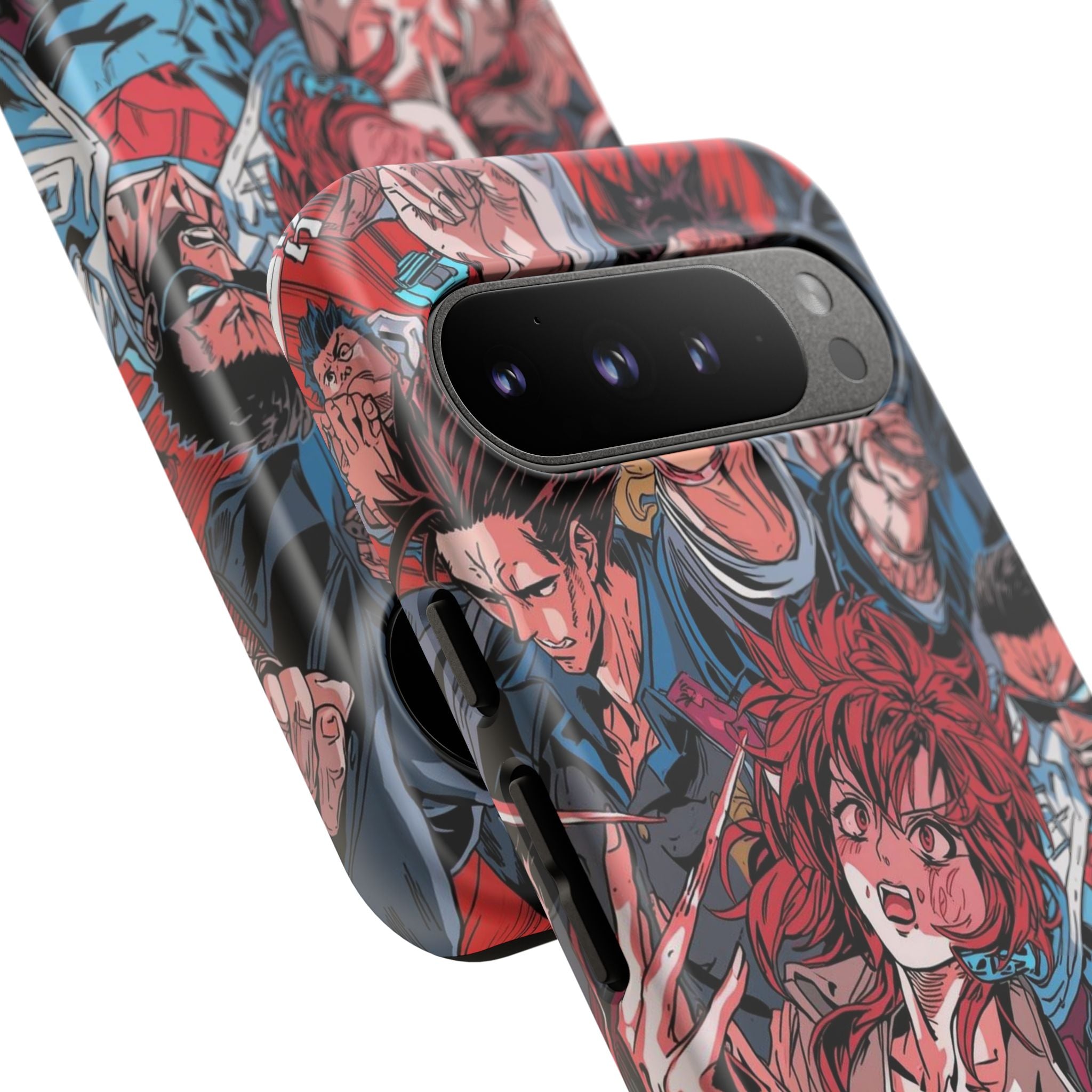 Anime-Inspired Tough Phone Case with Bold Characters