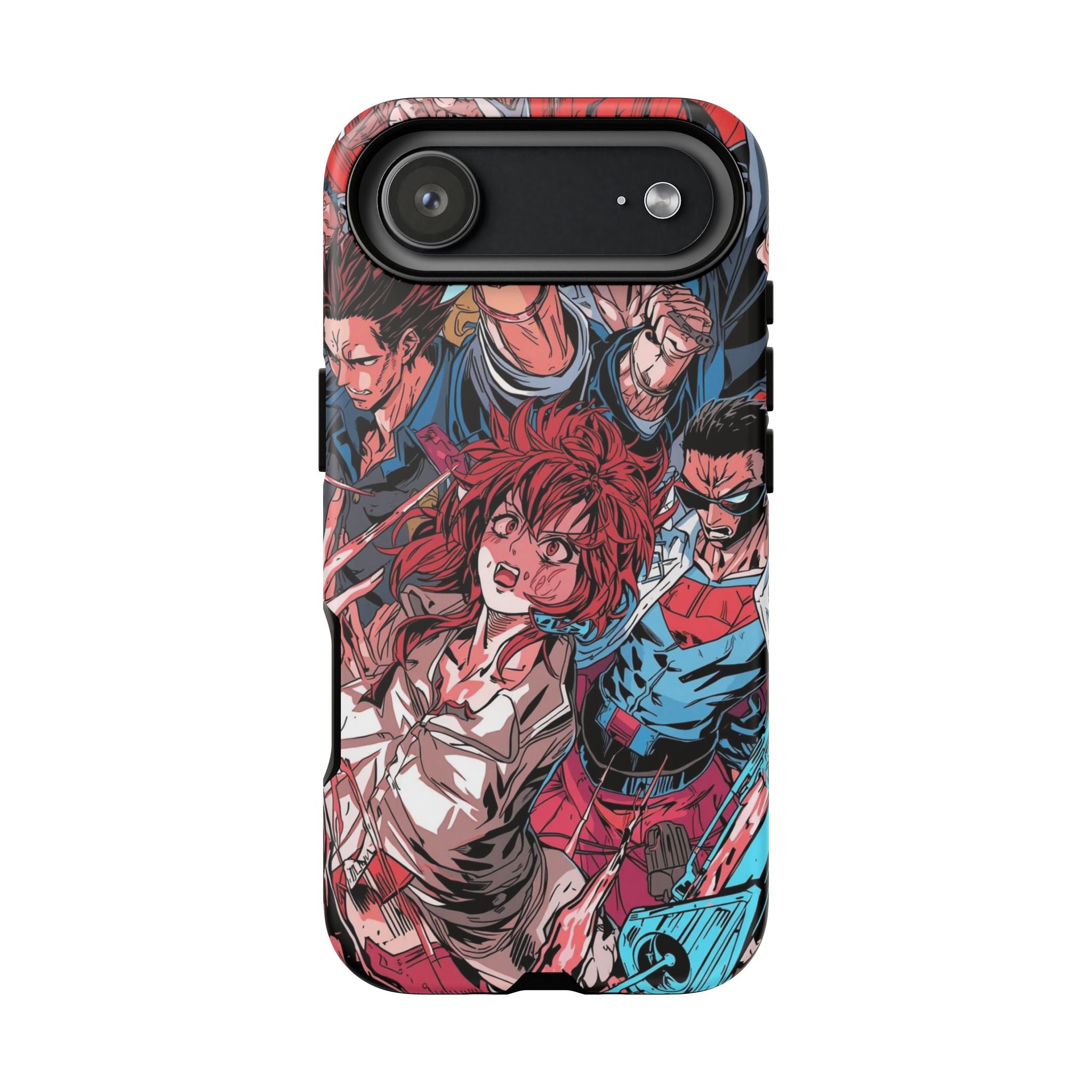 Anime-Inspired Tough Phone Case with Bold Characters