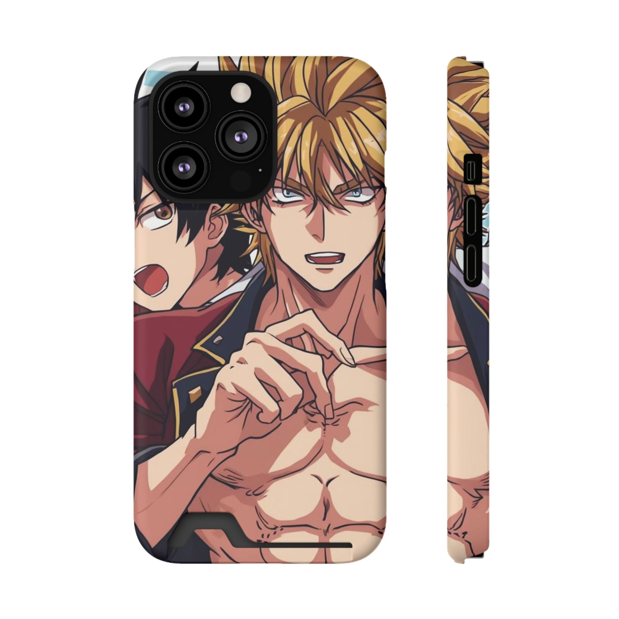 Anime Phone Case with Card Holder - Stylish & Functional Design