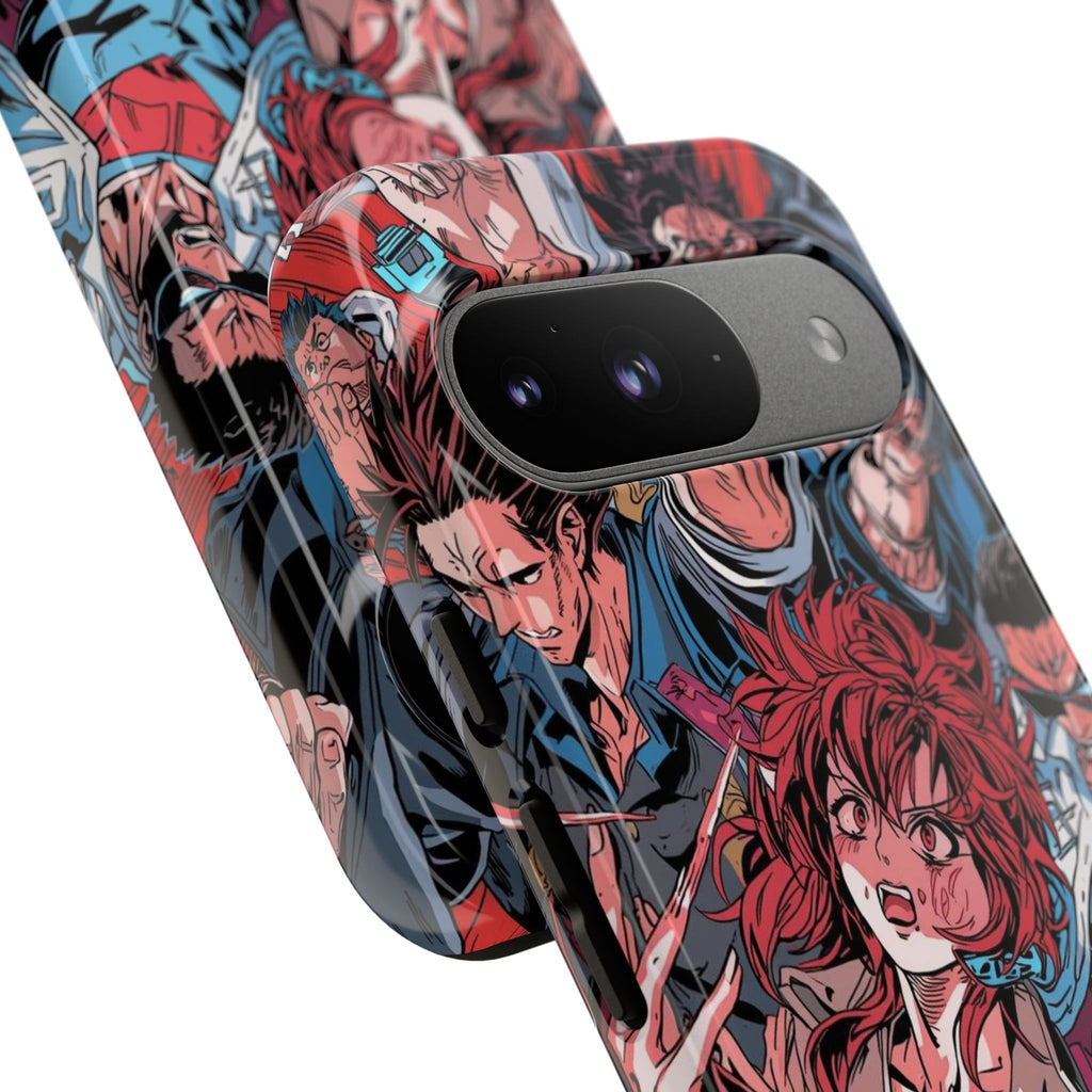 Anime-Inspired Tough Phone Case with Bold Characters