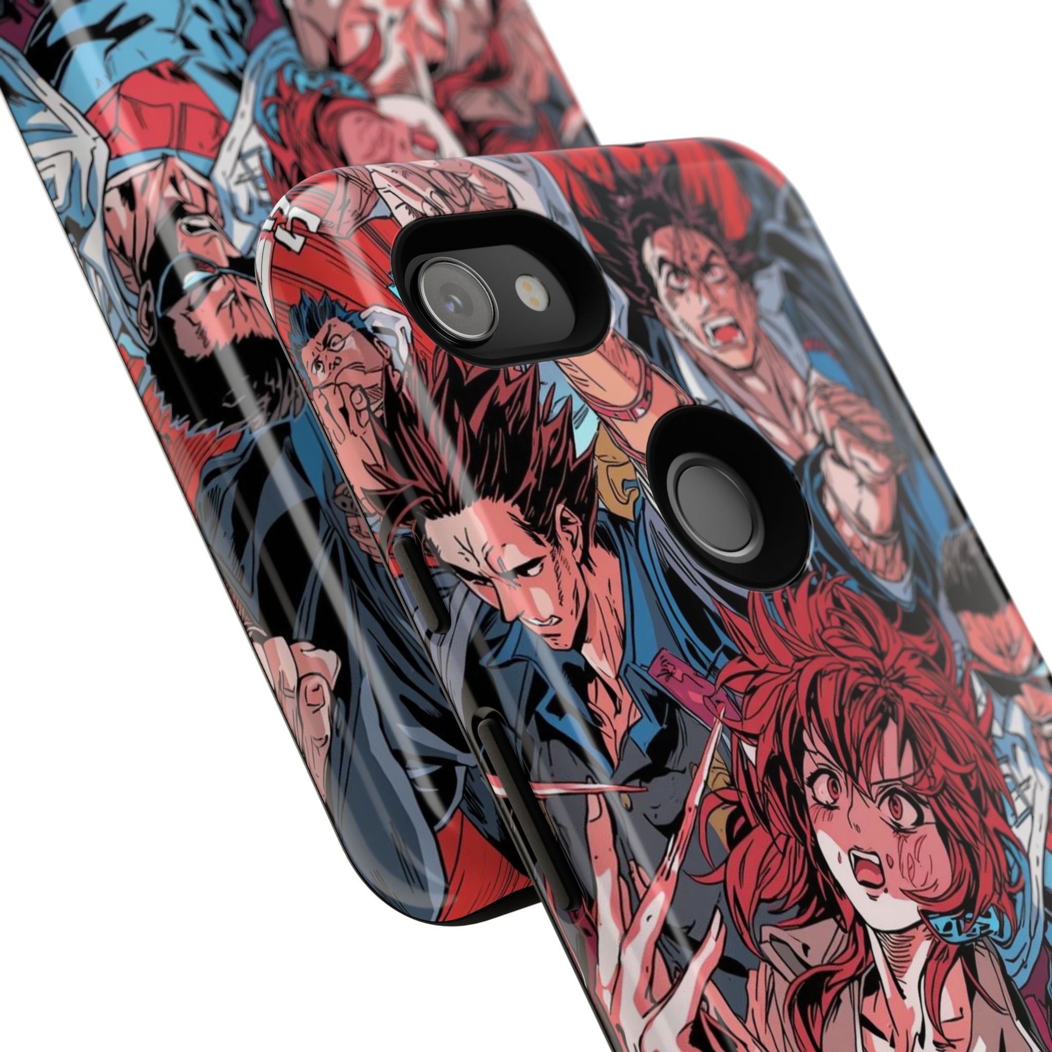 Anime-Inspired Tough Phone Case with Bold Characters