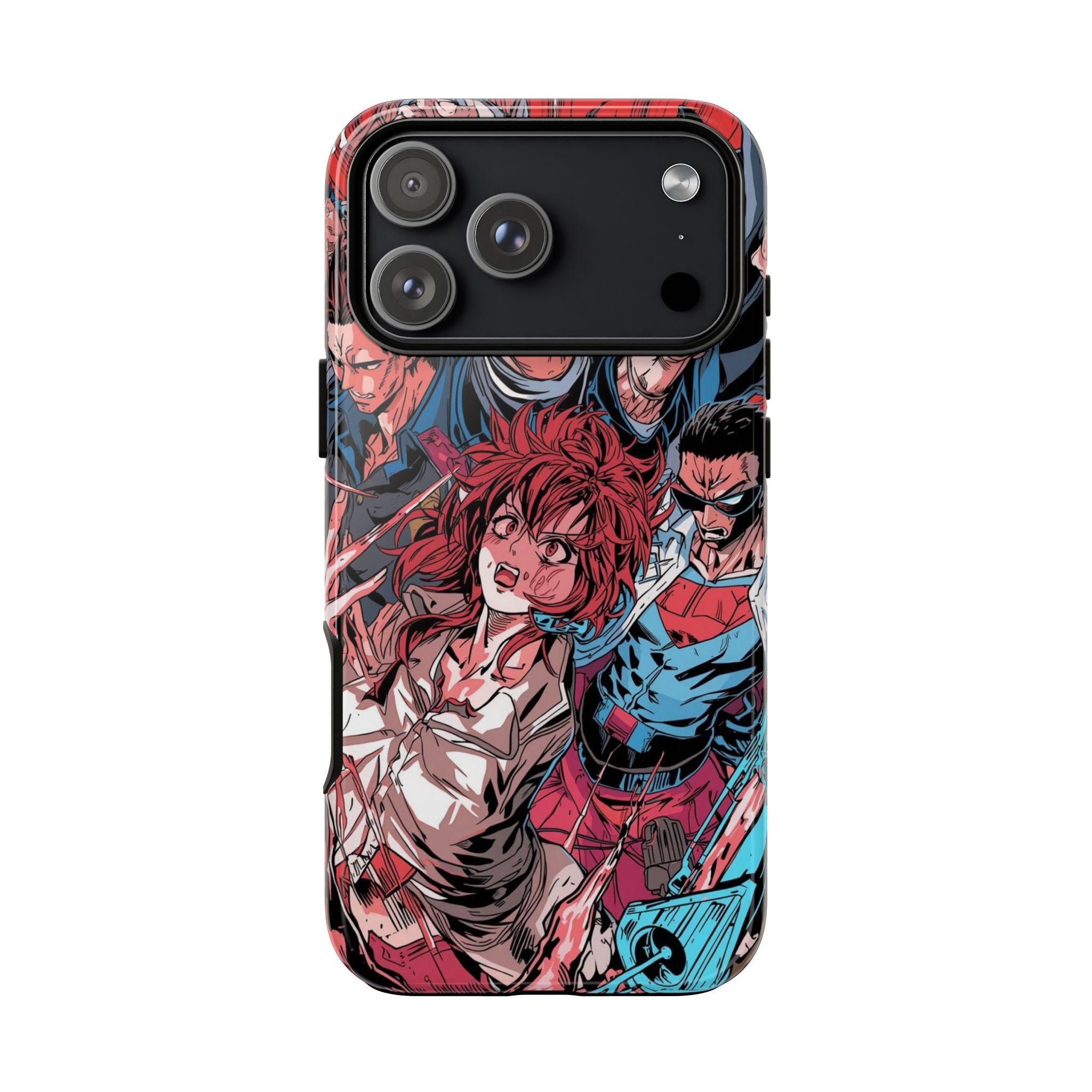 Anime-Inspired Tough Phone Case with Bold Characters