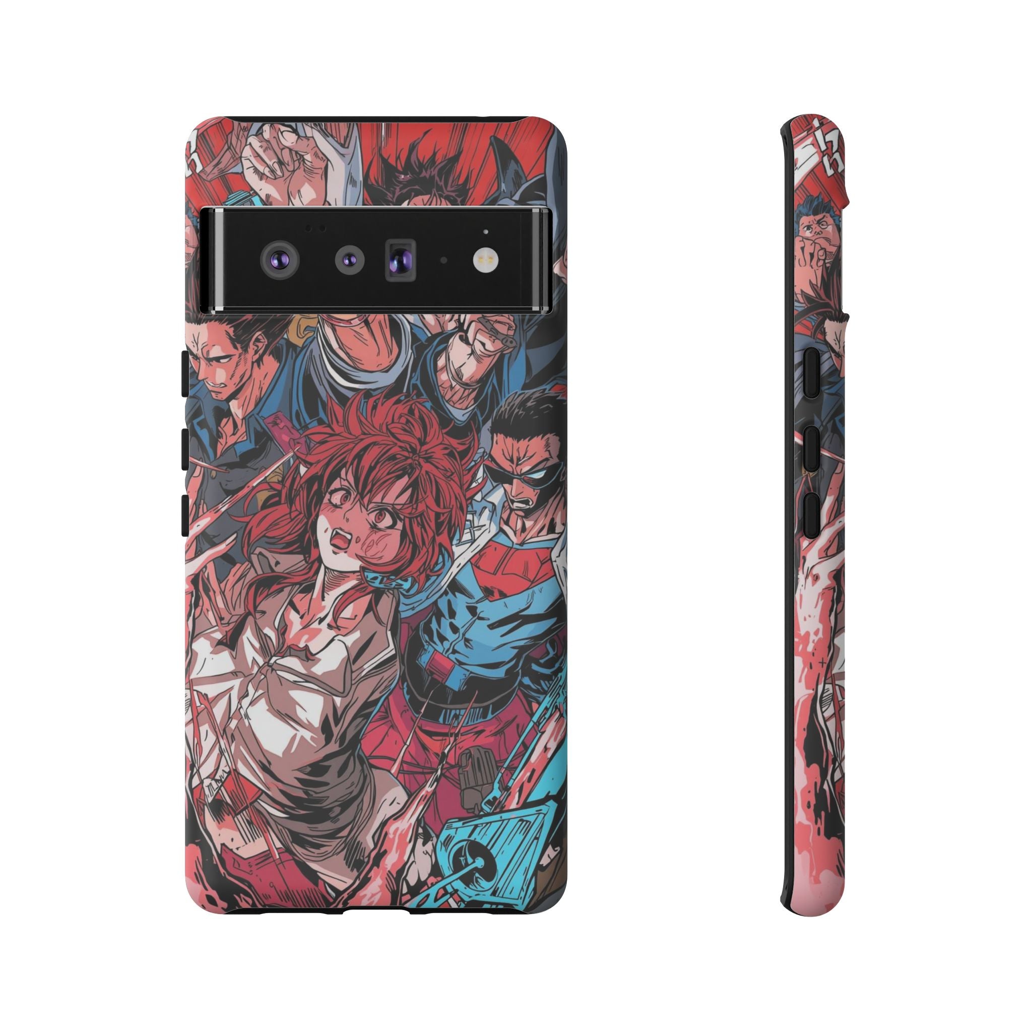 Anime-Inspired Tough Phone Case with Bold Characters