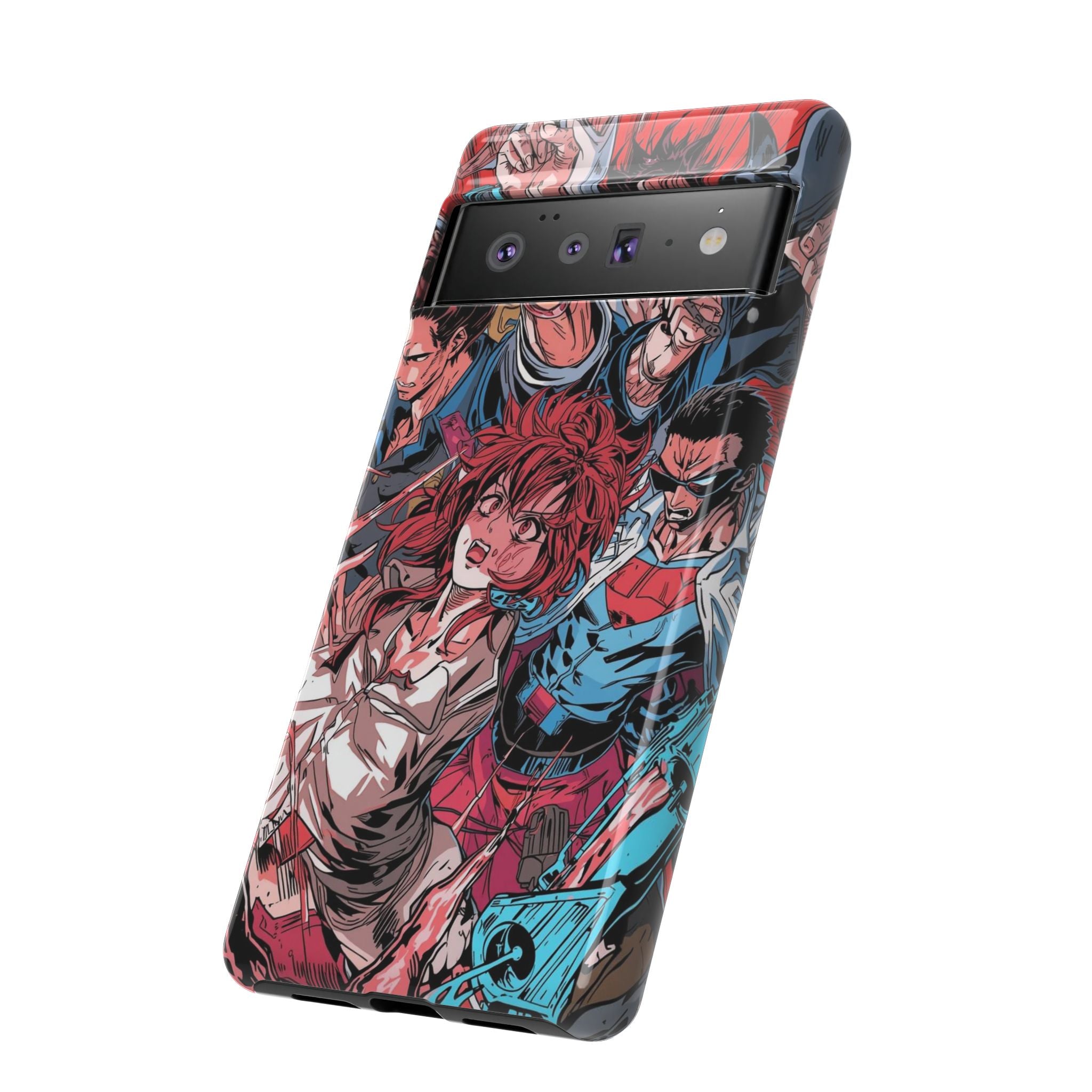 Anime-Inspired Tough Phone Case with Bold Characters