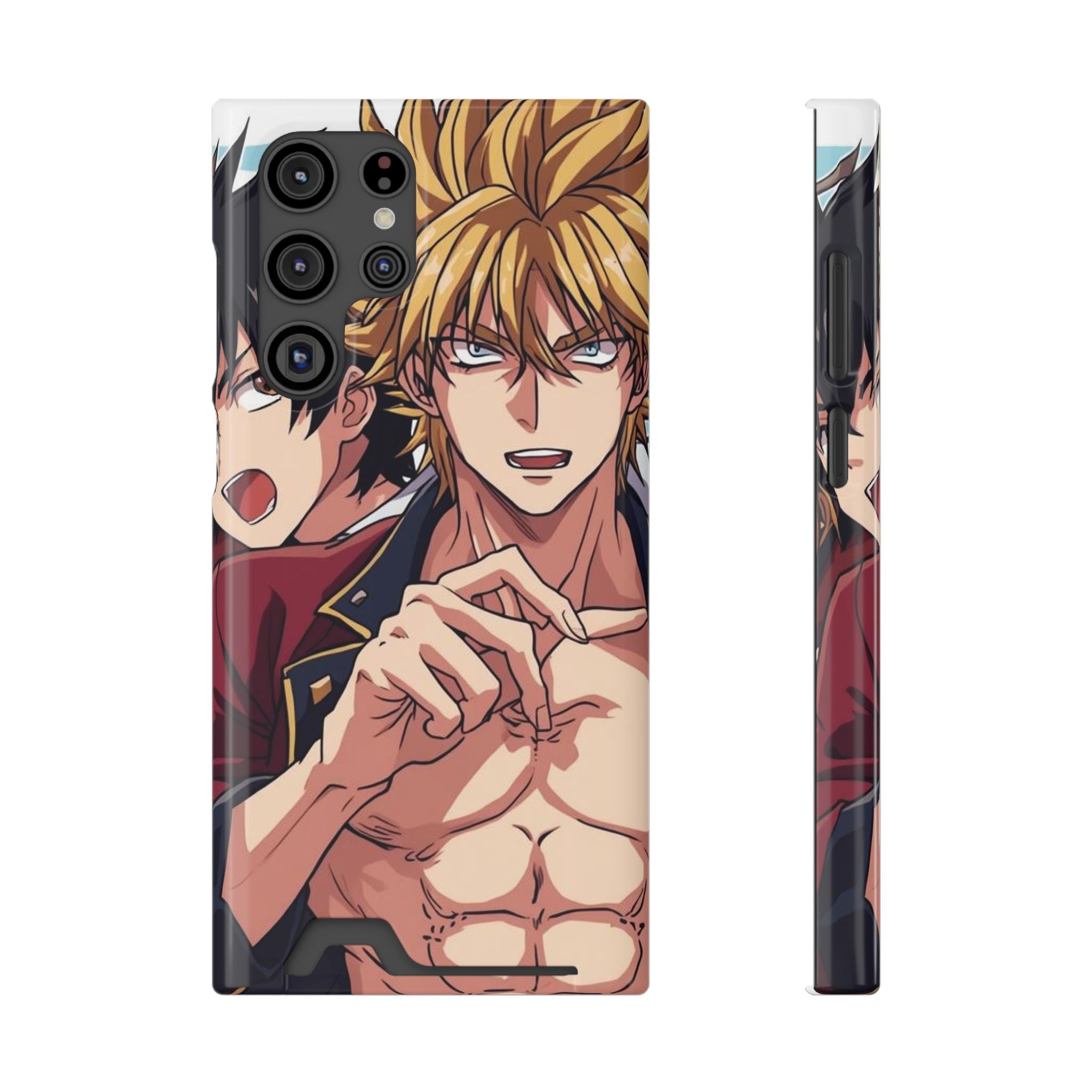 Anime Phone Case with Card Holder - Stylish & Functional Design