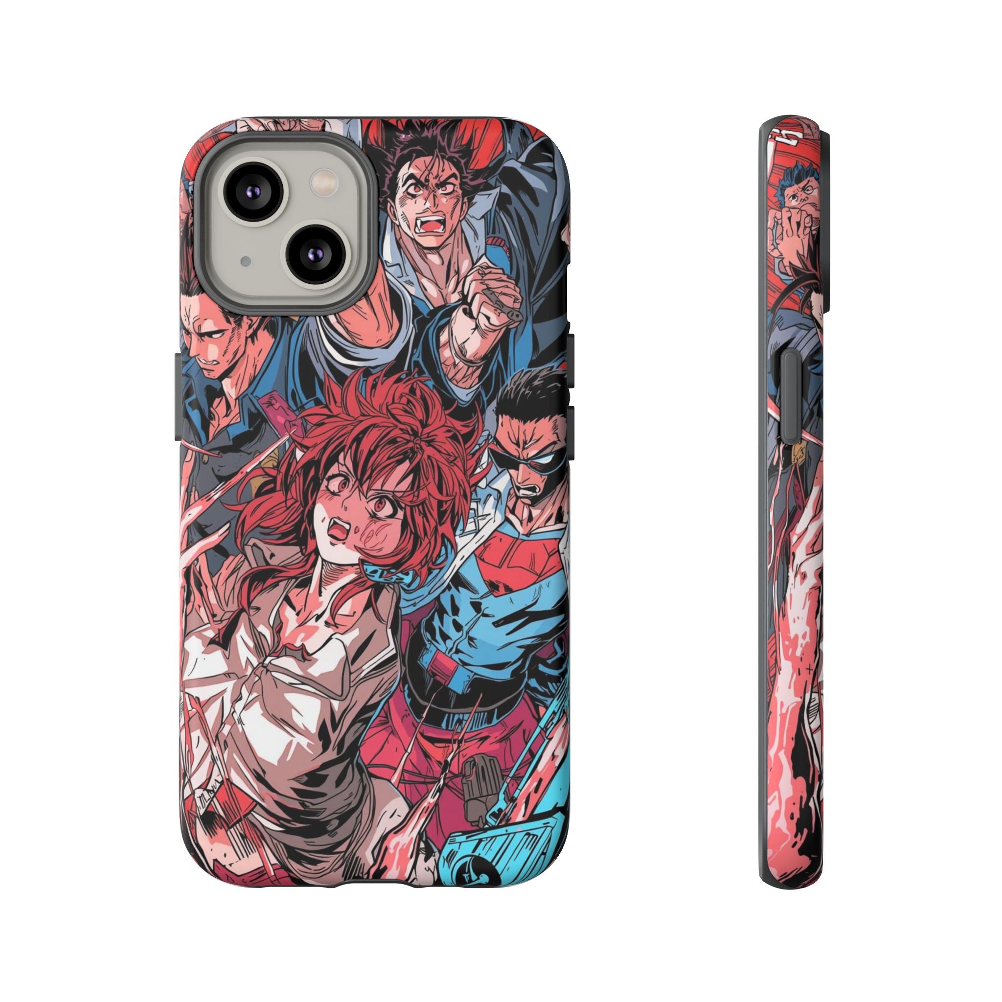 Anime-Inspired Tough Phone Case with Bold Characters