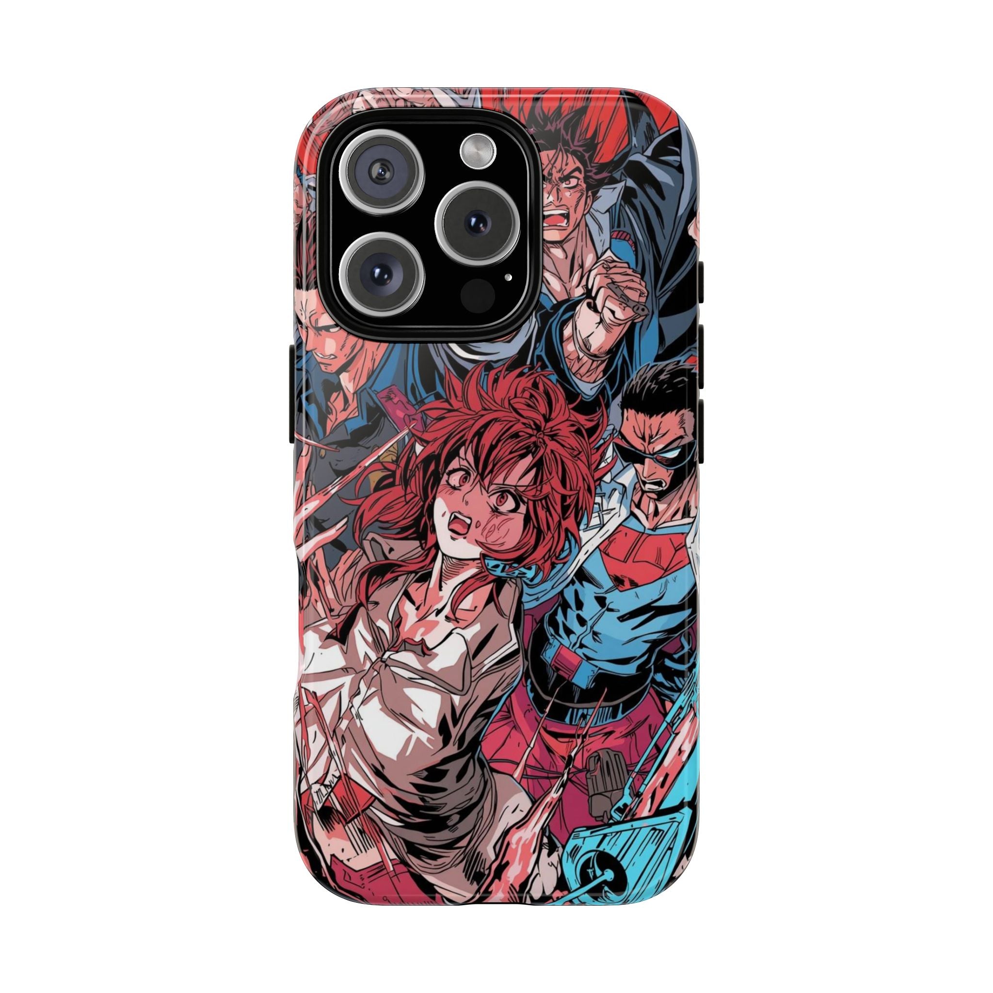 Anime-Inspired Tough Phone Case with Bold Characters