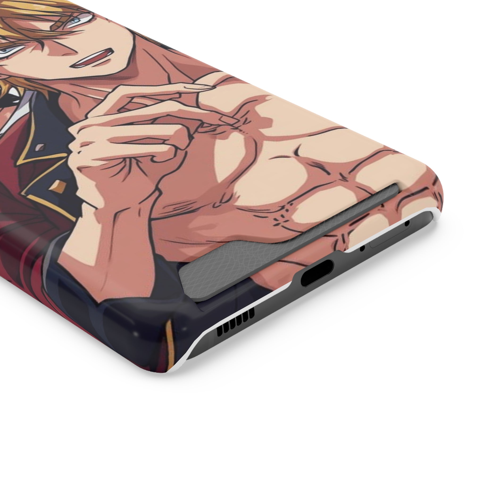 Anime Phone Case with Card Holder - Stylish & Functional Design