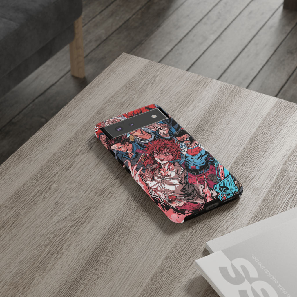 Anime-Inspired Tough Phone Case with Bold Characters