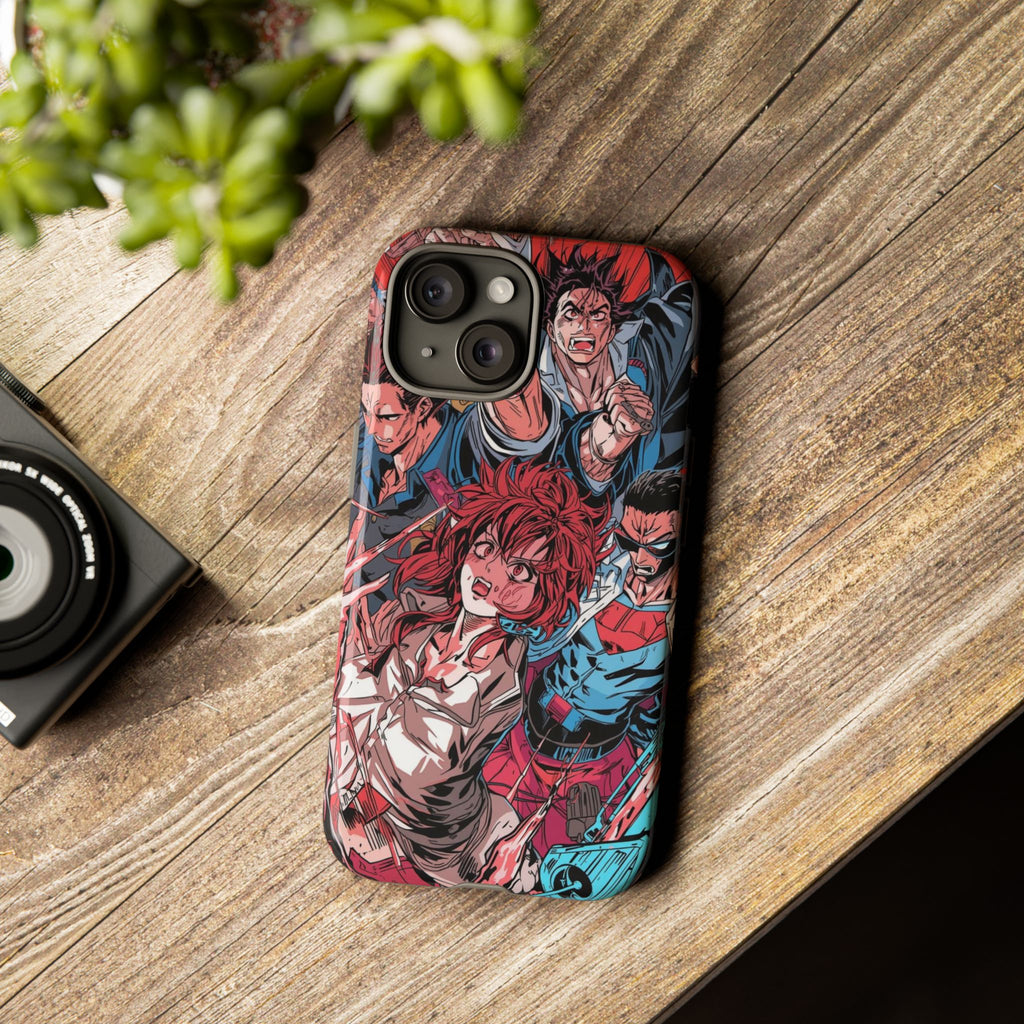 Anime-Inspired Tough Phone Case with Bold Characters
