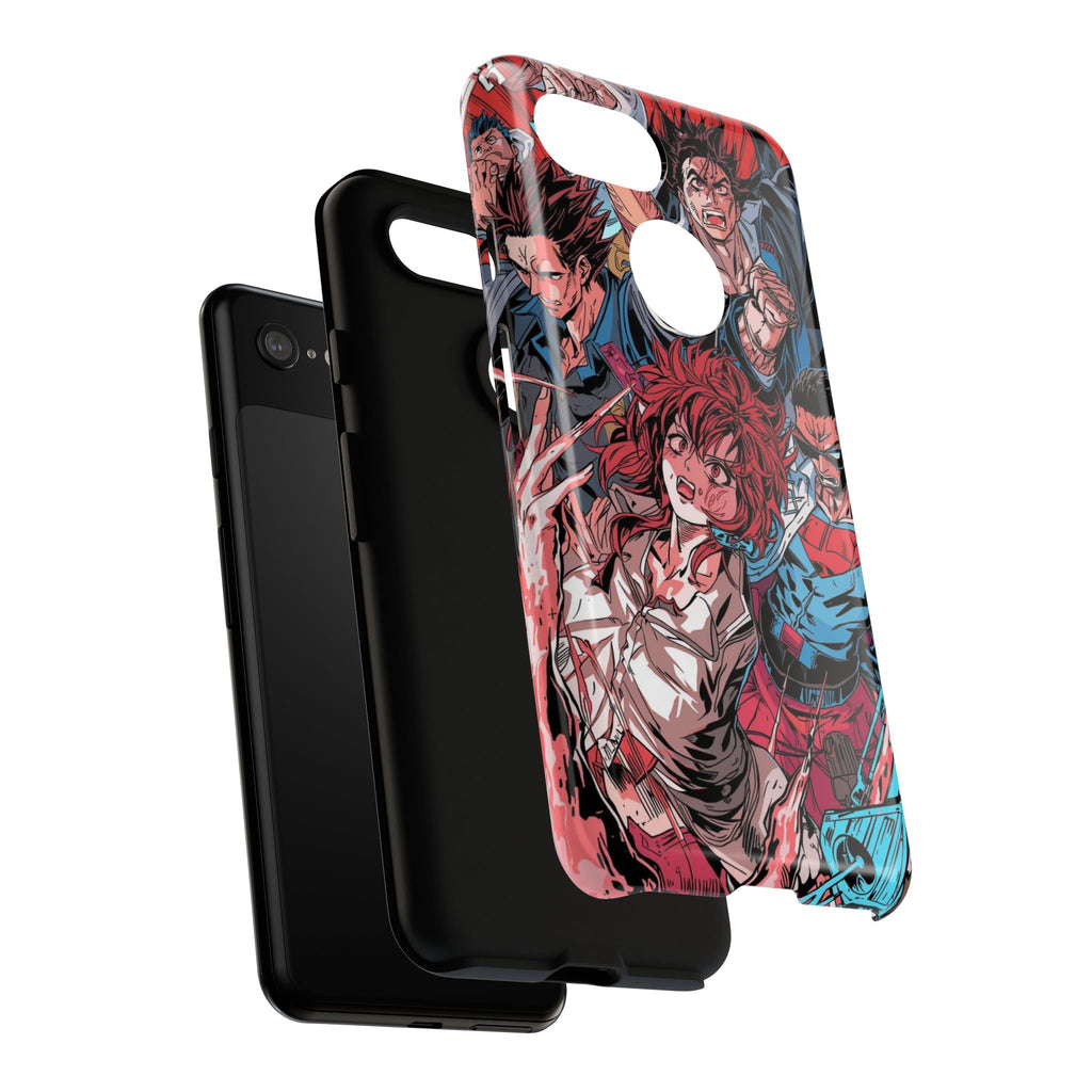 Anime-Inspired Tough Phone Case with Bold Characters