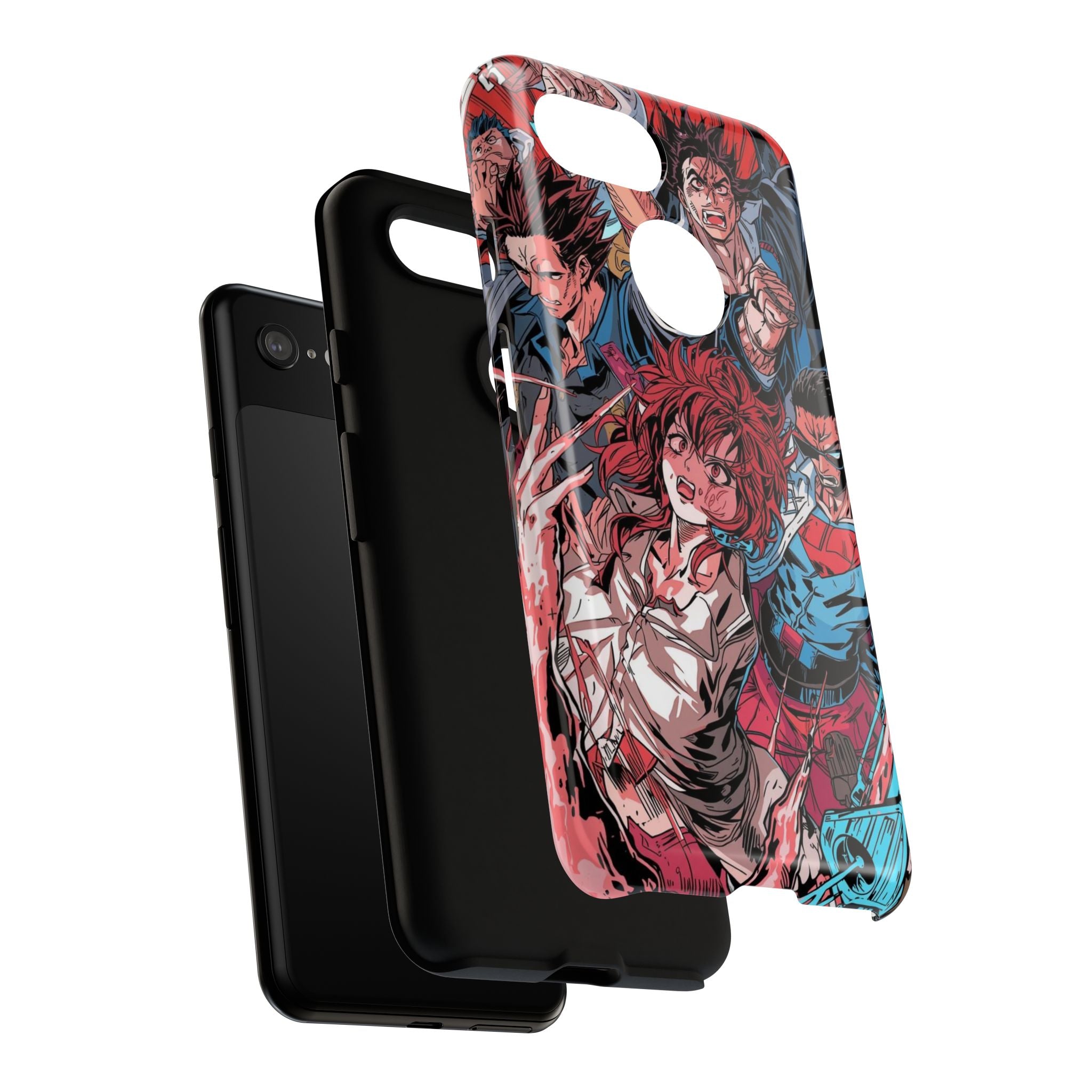 Anime-Inspired Tough Phone Case with Bold Characters