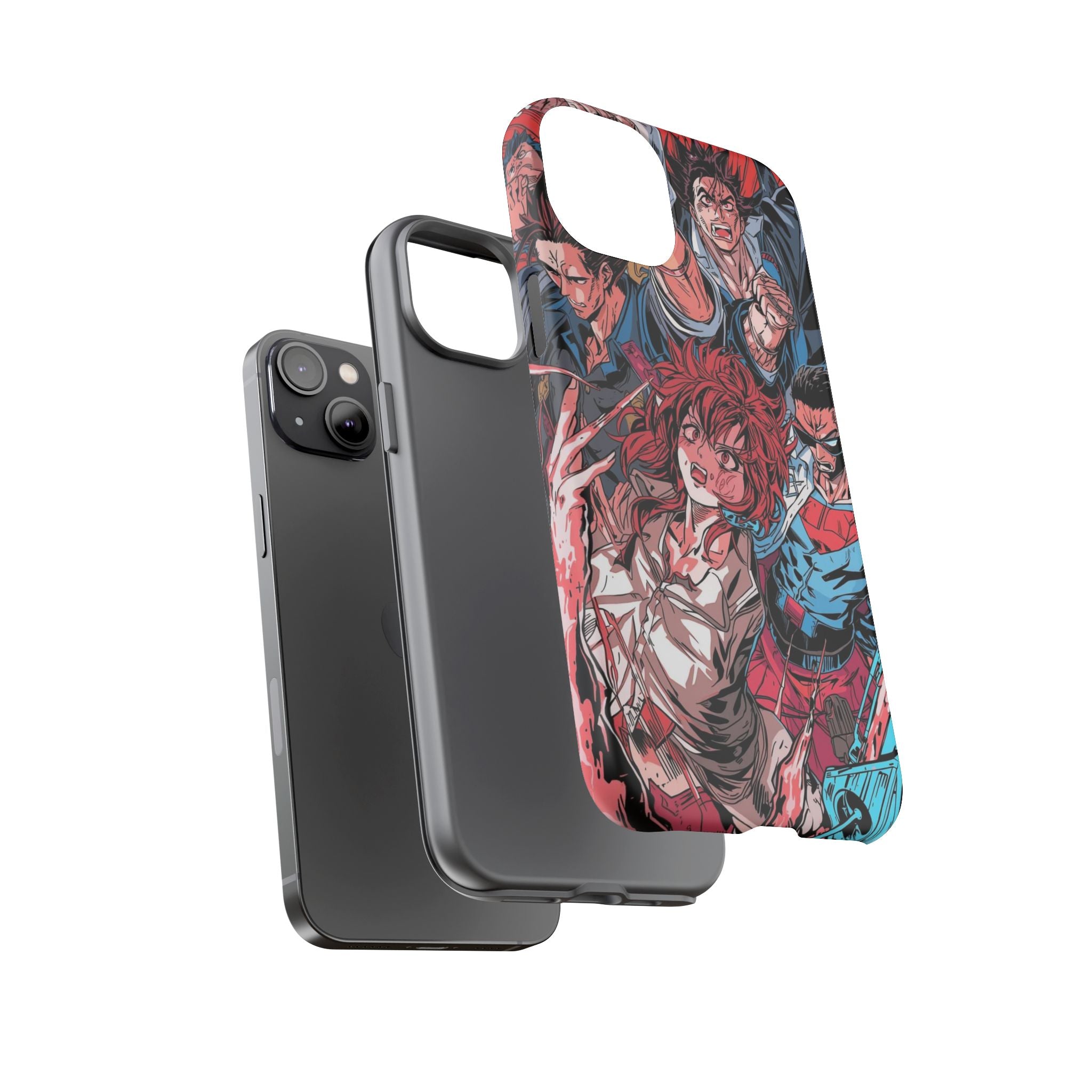 Anime-Inspired Tough Phone Case with Bold Characters