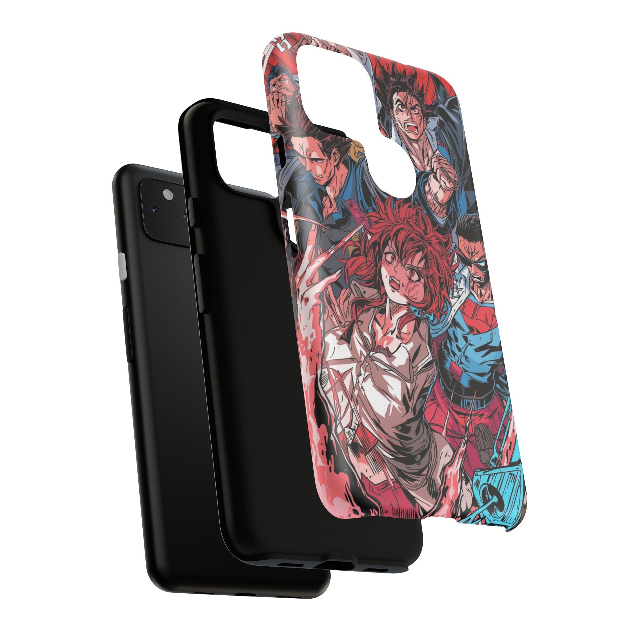 Anime-Inspired Tough Phone Case with Bold Characters