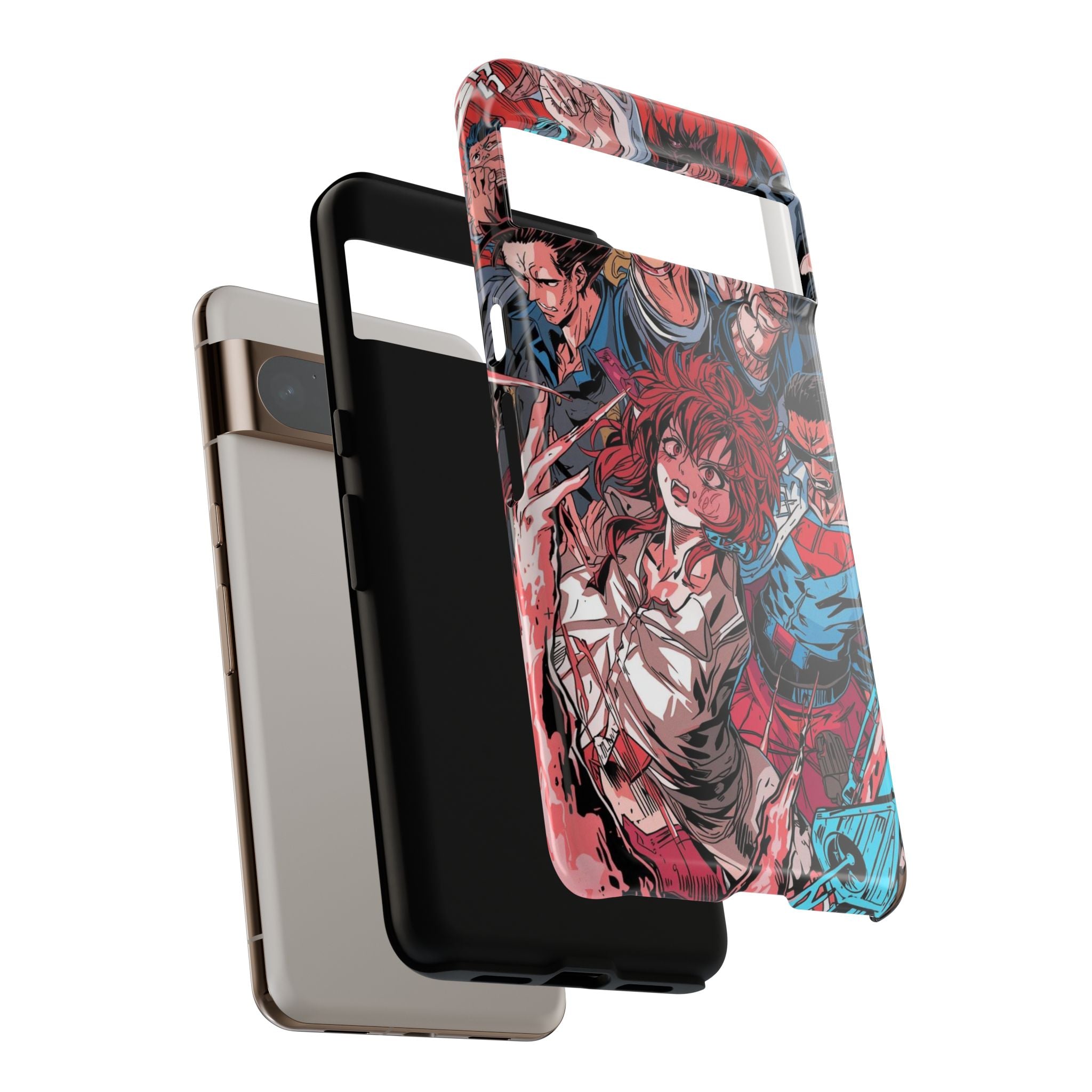 Anime-Inspired Tough Phone Case with Bold Characters