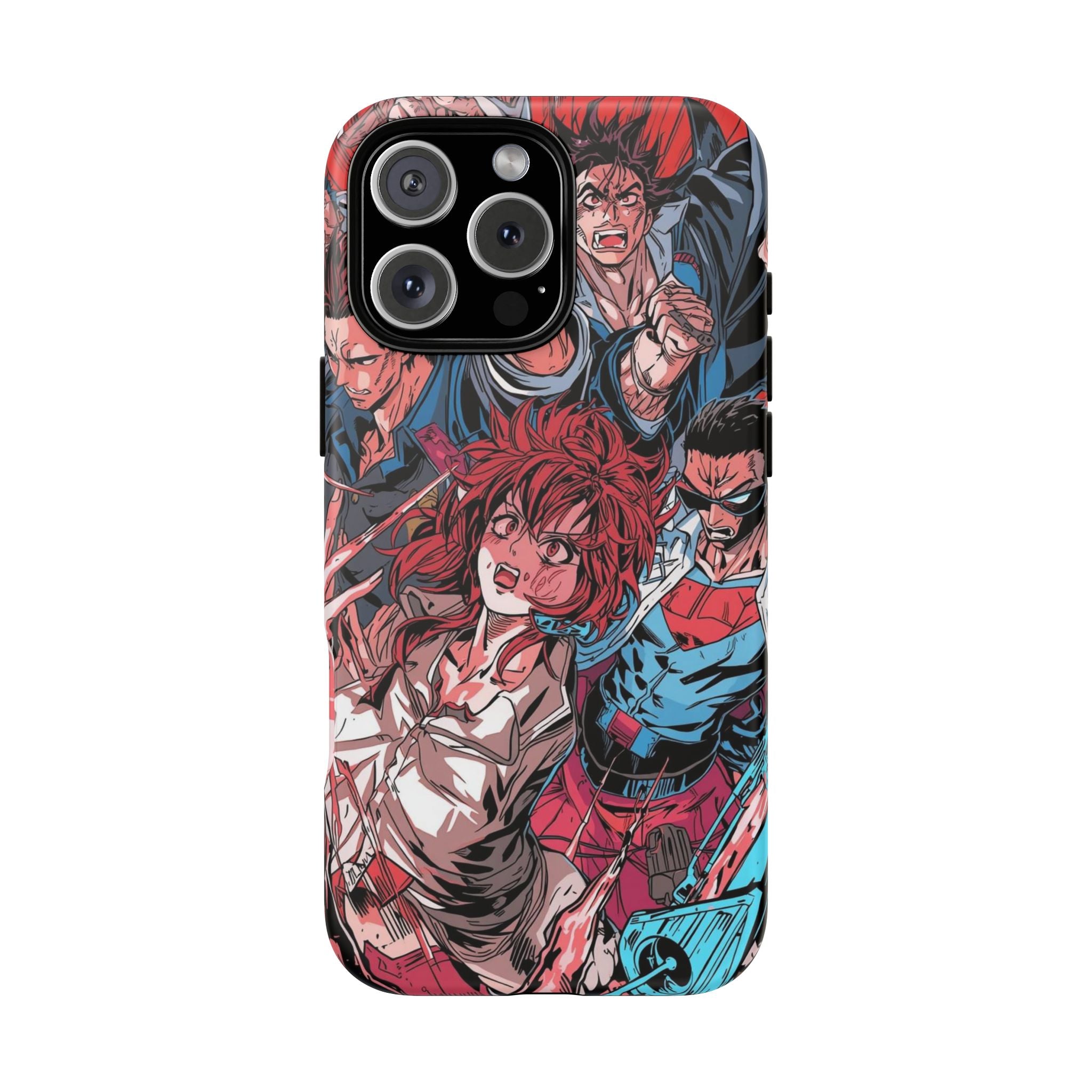 Anime-Inspired Tough Phone Case with Bold Characters