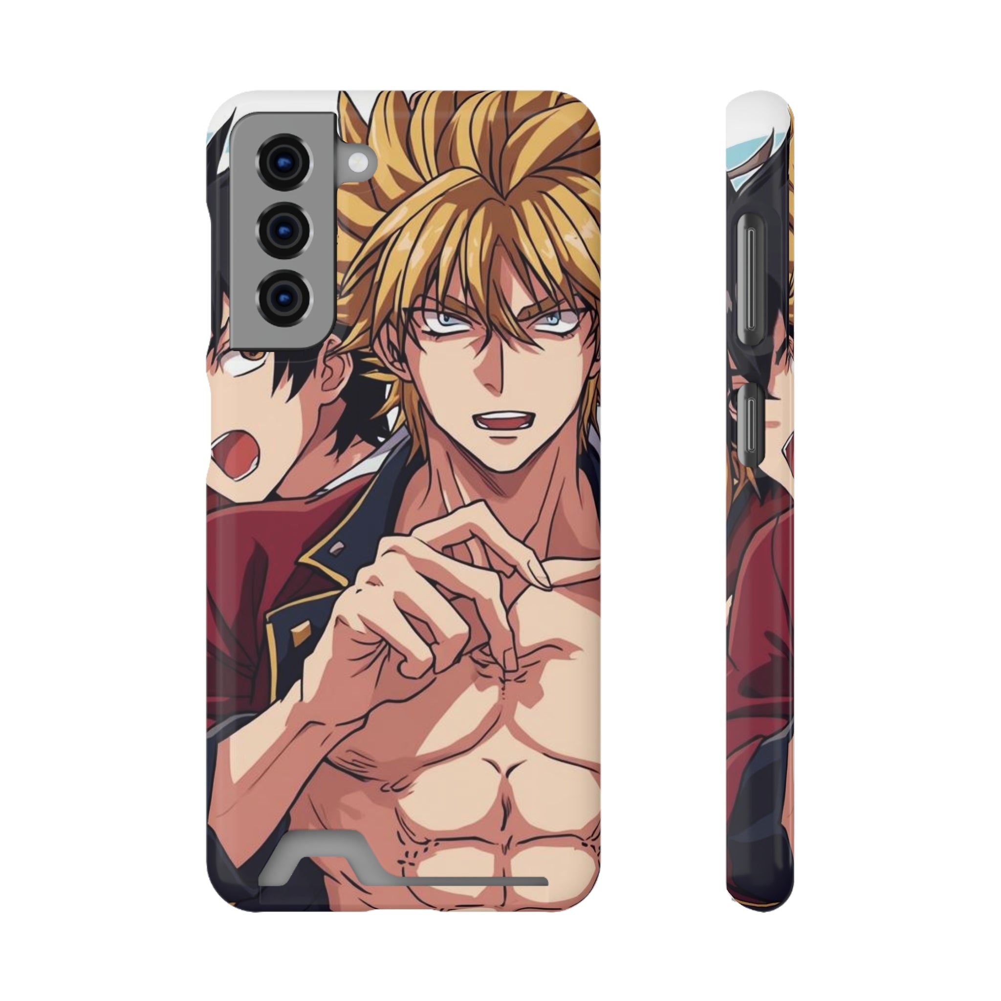 Anime Phone Case with Card Holder - Stylish & Functional Design