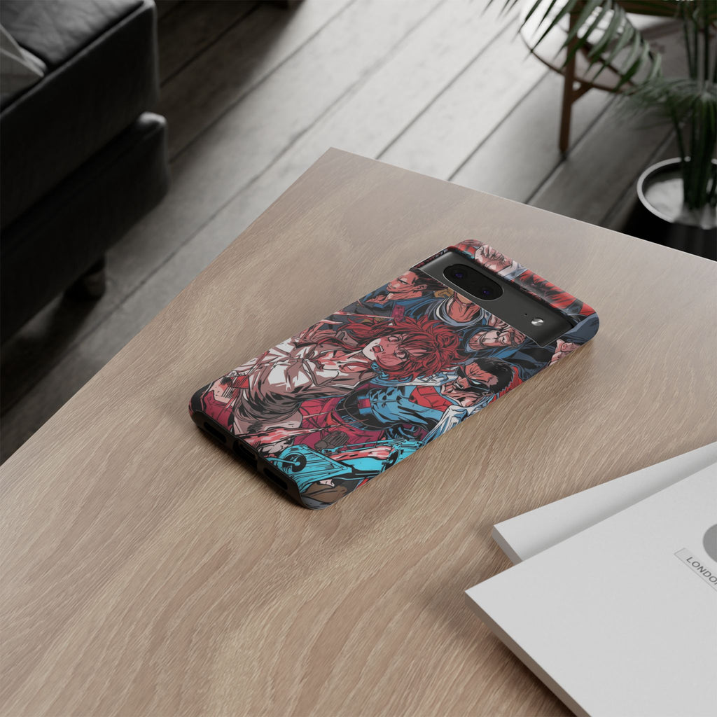 Anime-Inspired Tough Phone Case with Bold Characters