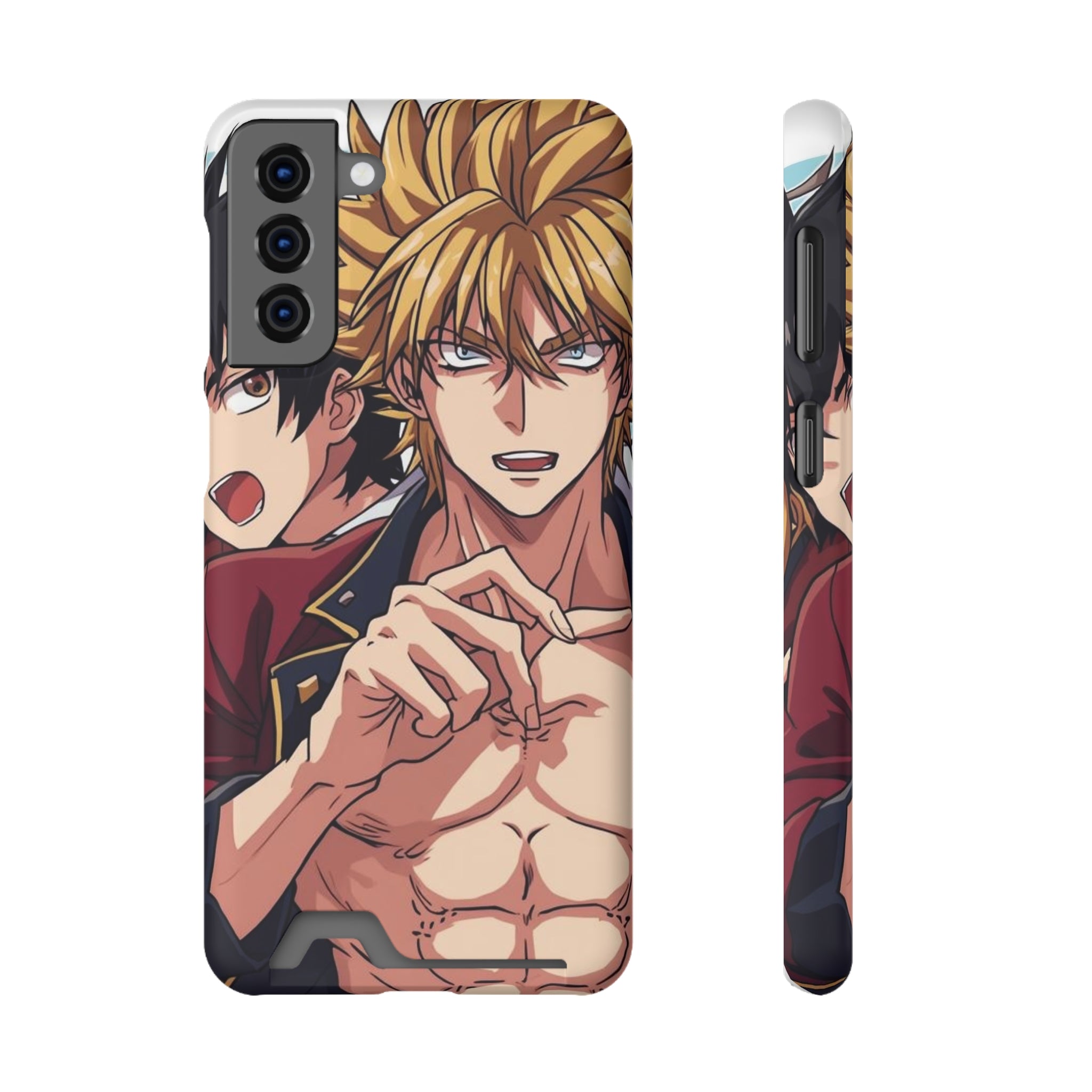 Anime Phone Case with Card Holder - Stylish & Functional Design