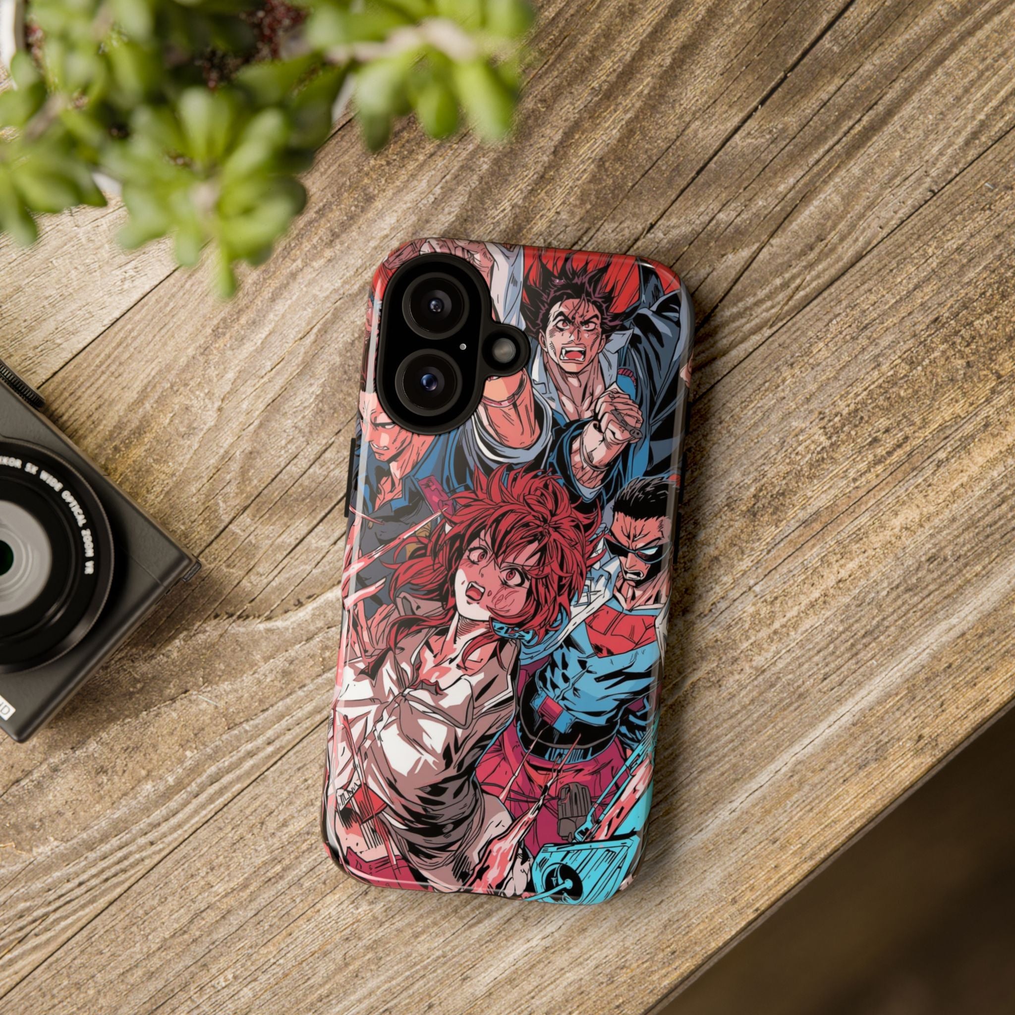 Anime-Inspired Tough Phone Case with Bold Characters