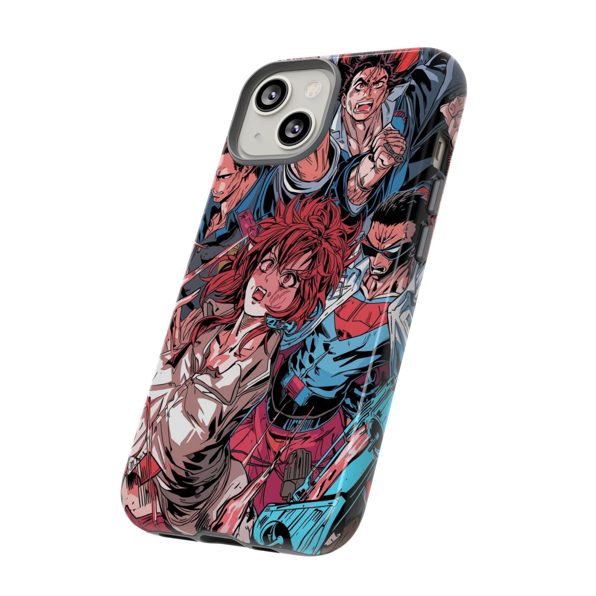 Anime-Inspired Tough Phone Case with Bold Characters