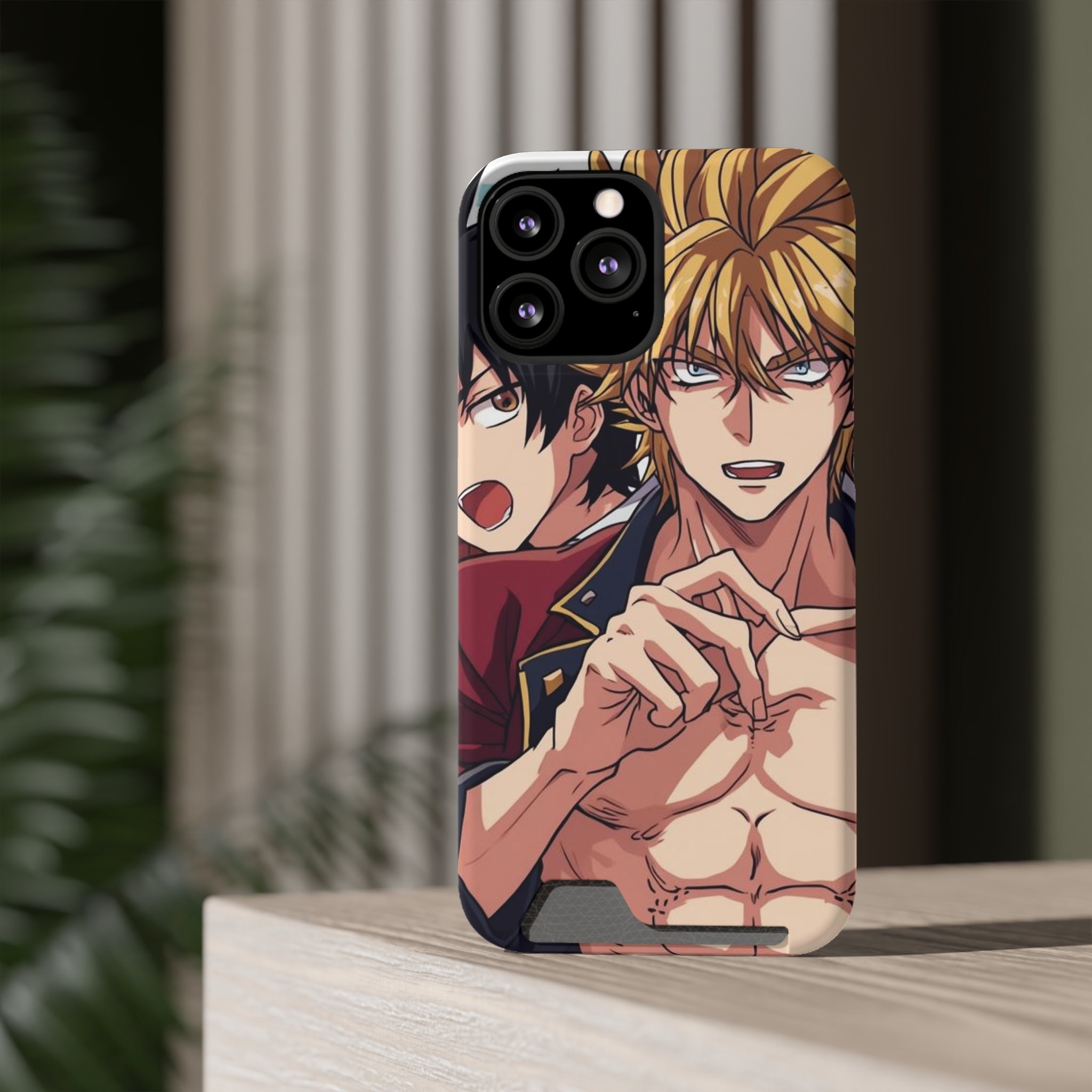 Anime Phone Case with Card Holder - Stylish & Functional Design