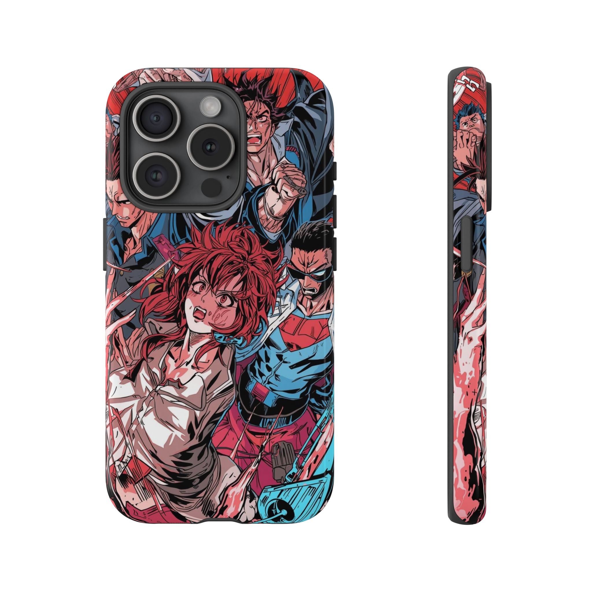 Anime-Inspired Tough Phone Case with Bold Characters