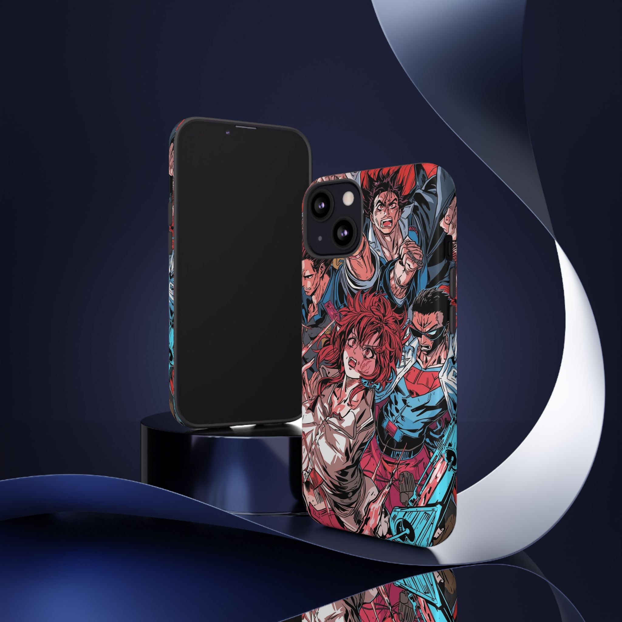 Anime-Inspired Tough Phone Case with Bold Characters