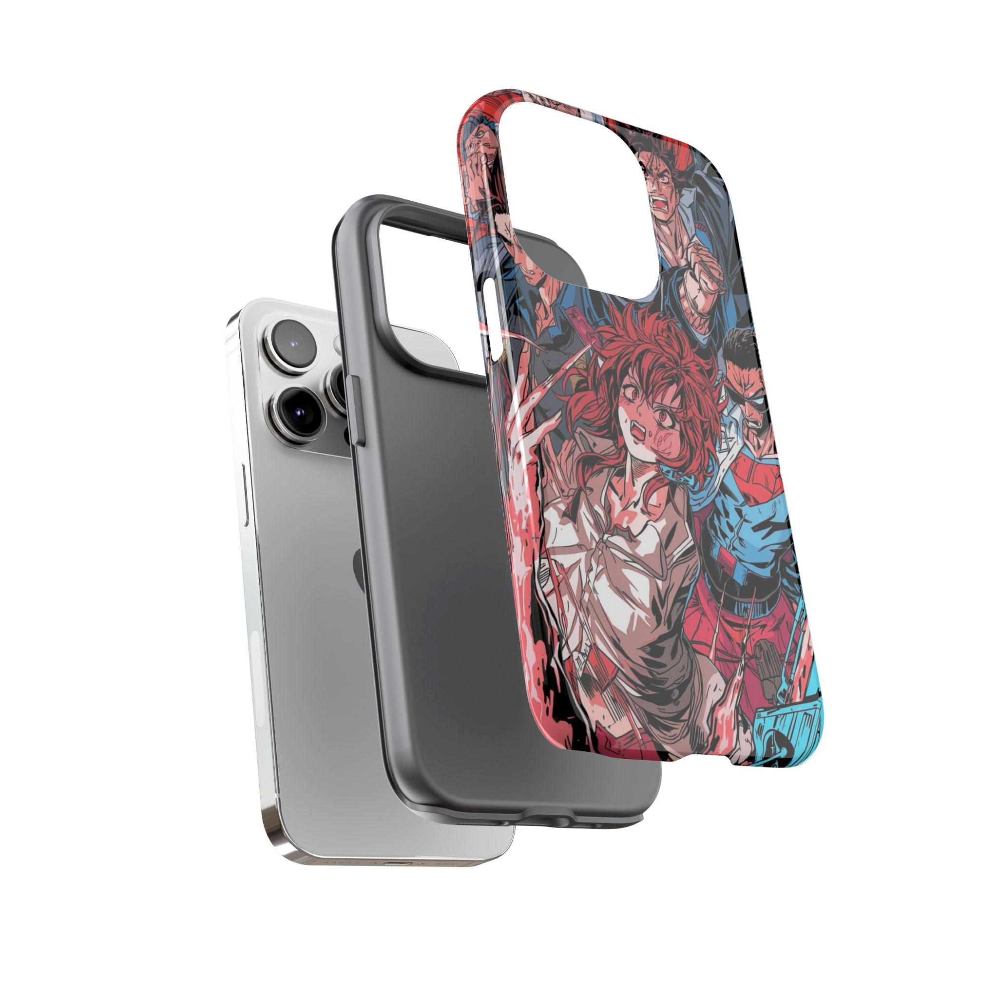 Anime-Inspired Tough Phone Case with Bold Characters