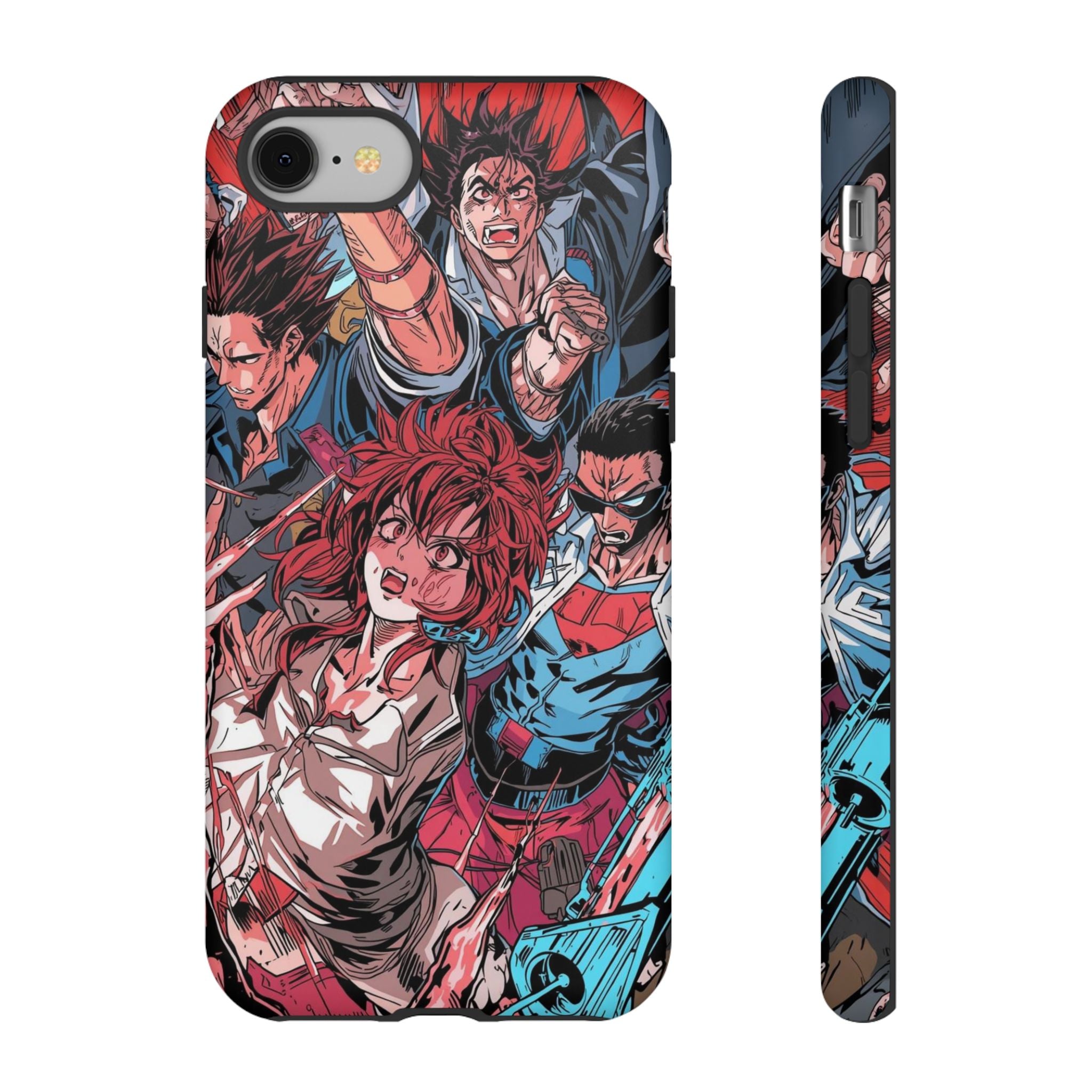 Anime-Inspired Tough Phone Case with Bold Characters
