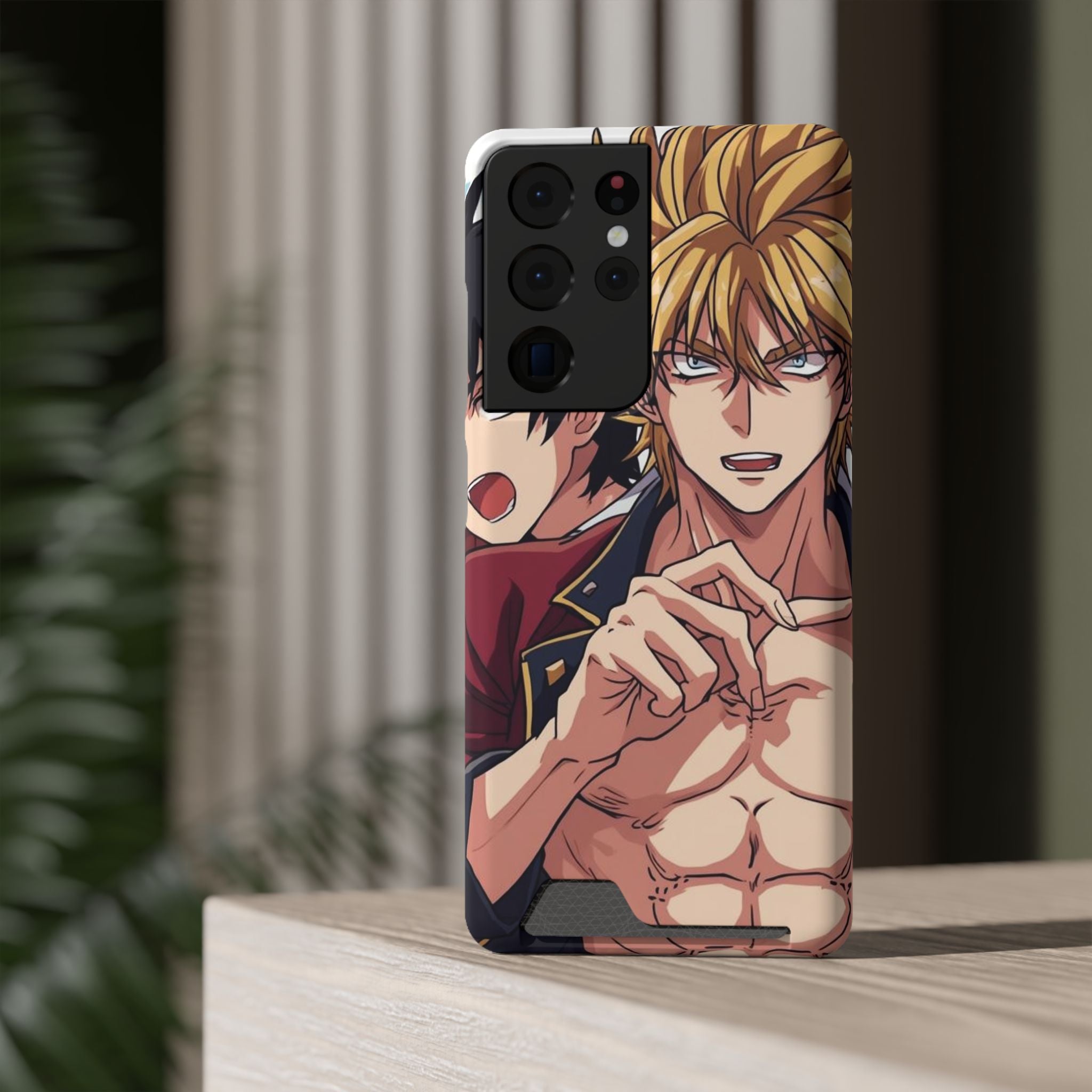 Anime Phone Case with Card Holder - Stylish & Functional Design